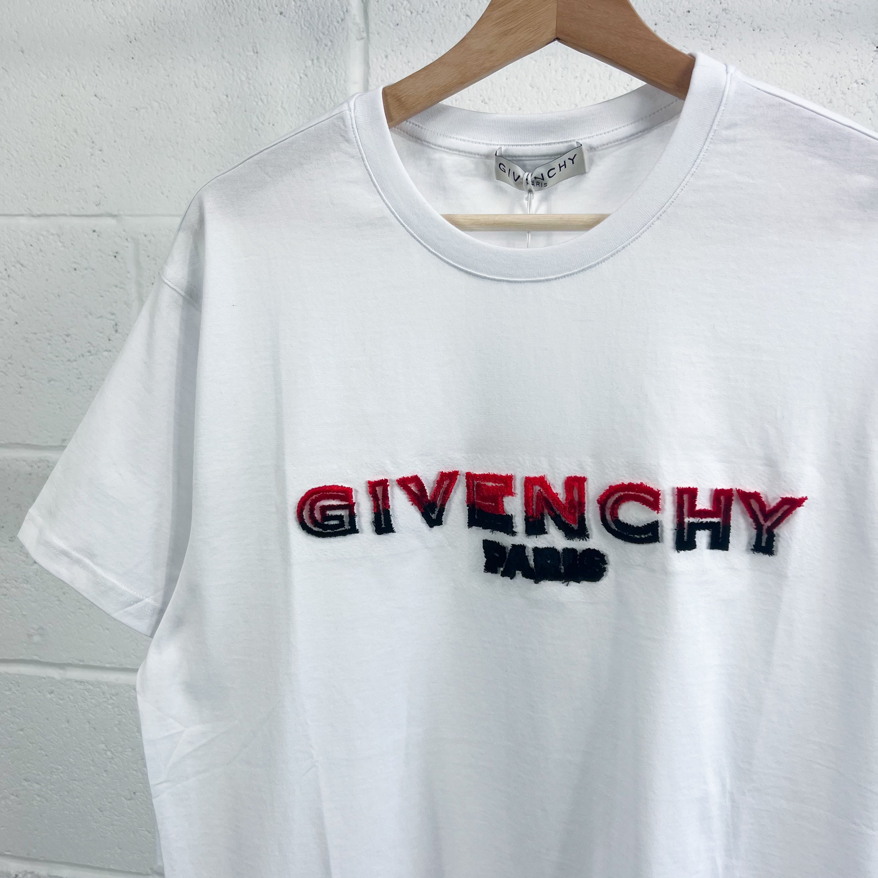 Givenchy Flocked Logo Tee - White