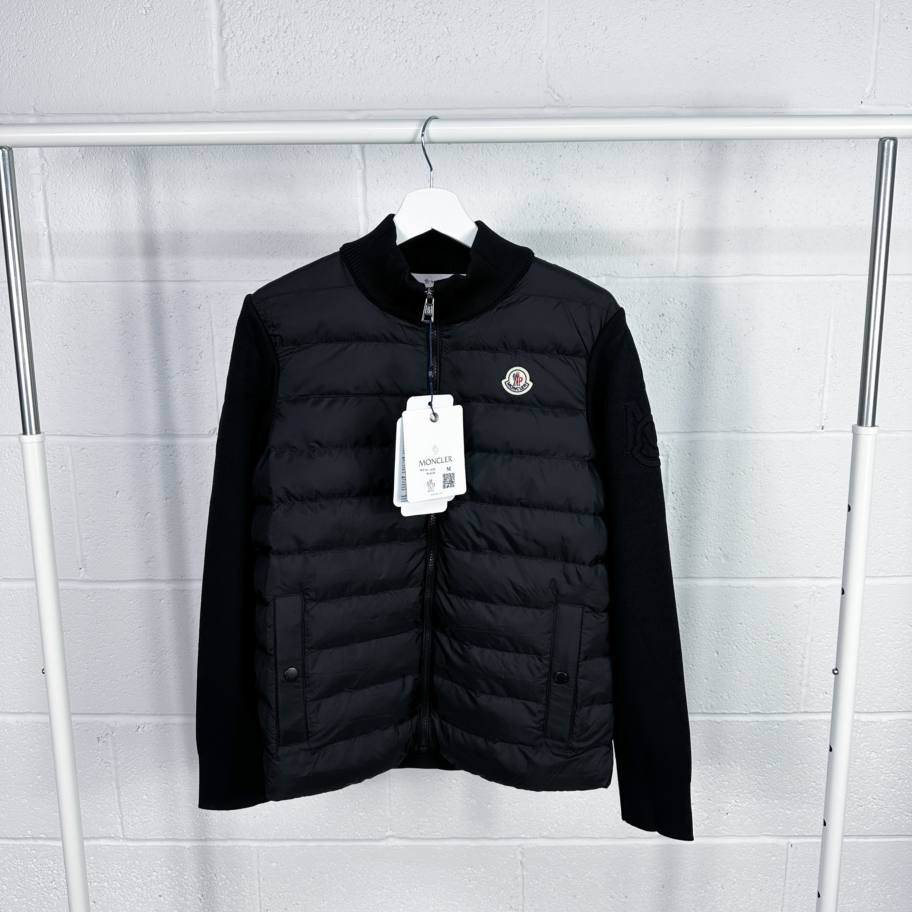 Moncler Knitted Zip Up Down Jacket