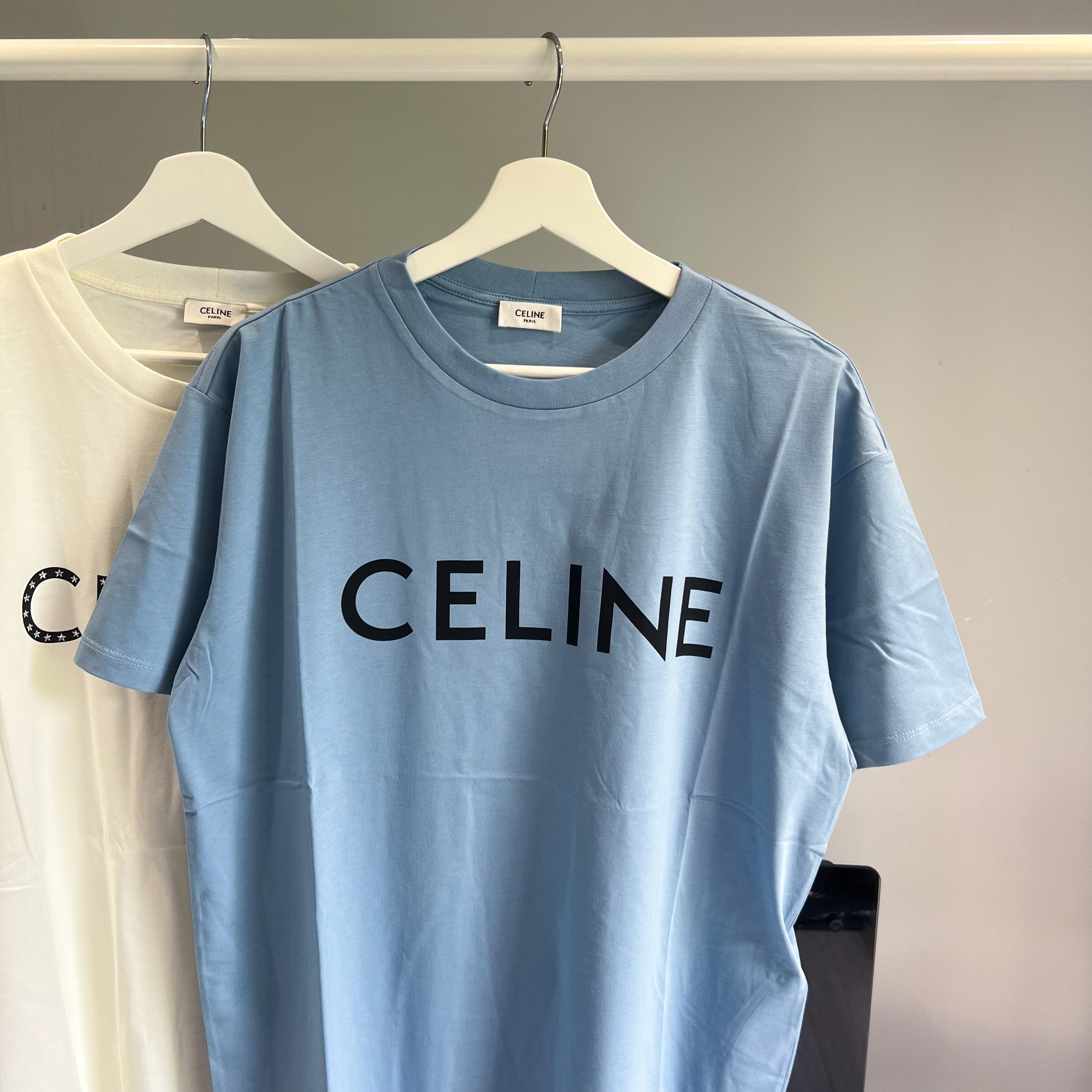 Celine Classic Logo Tee - Blue