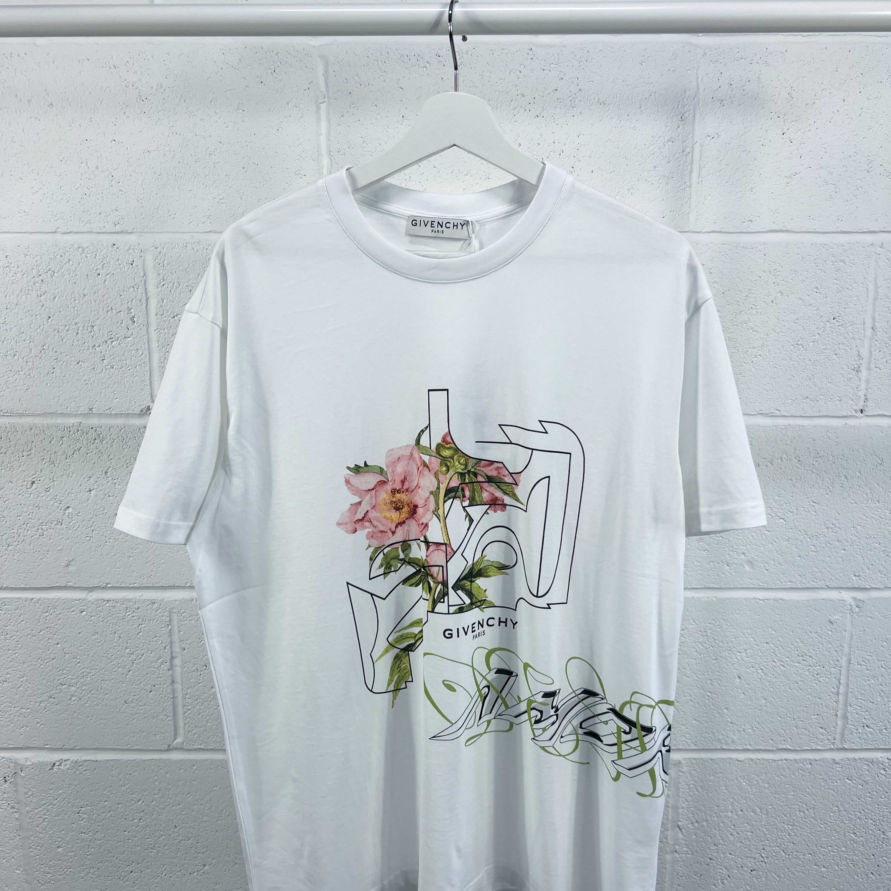 Givenchy Floral Peony Tee - White