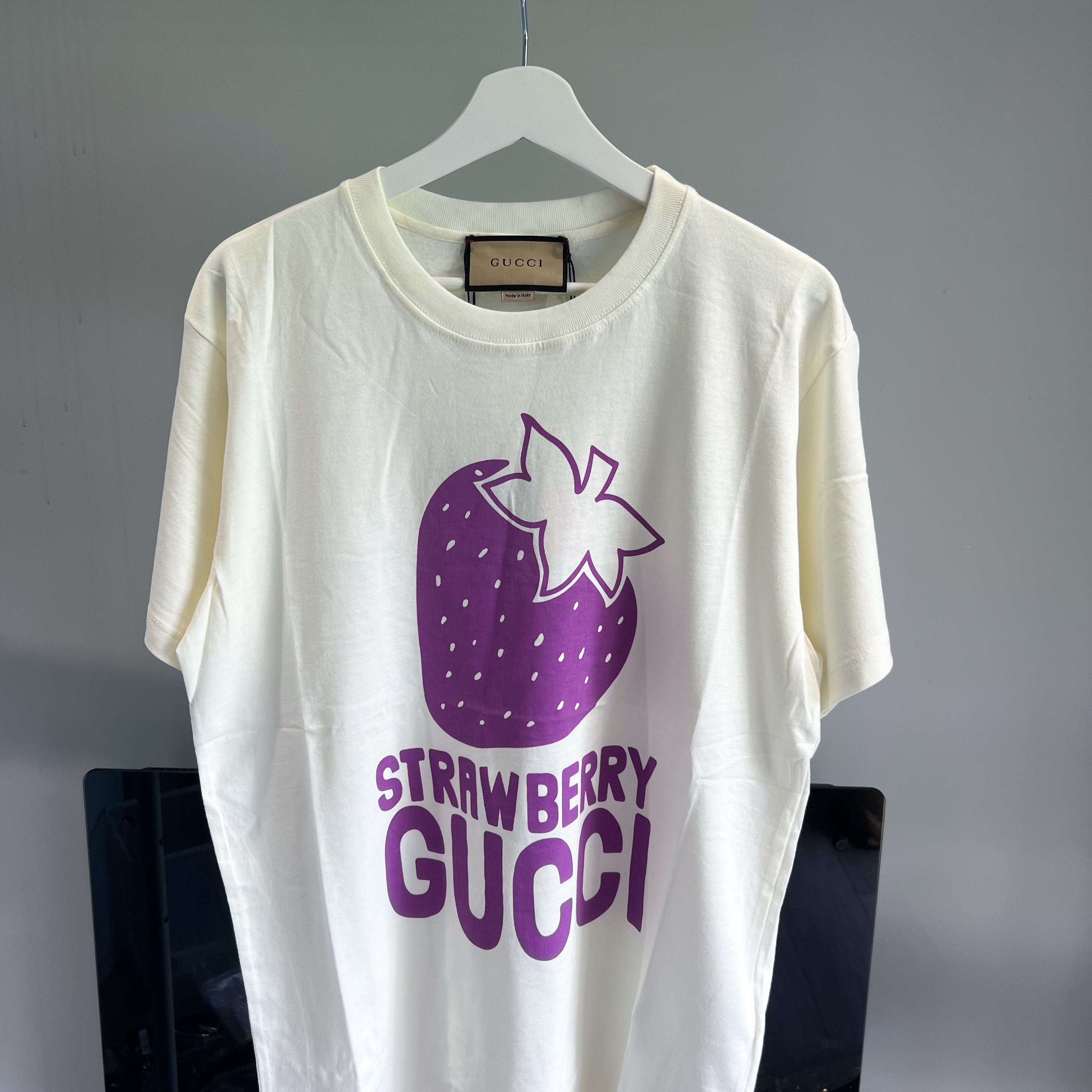Gucci Strawberry Tee - Ivory