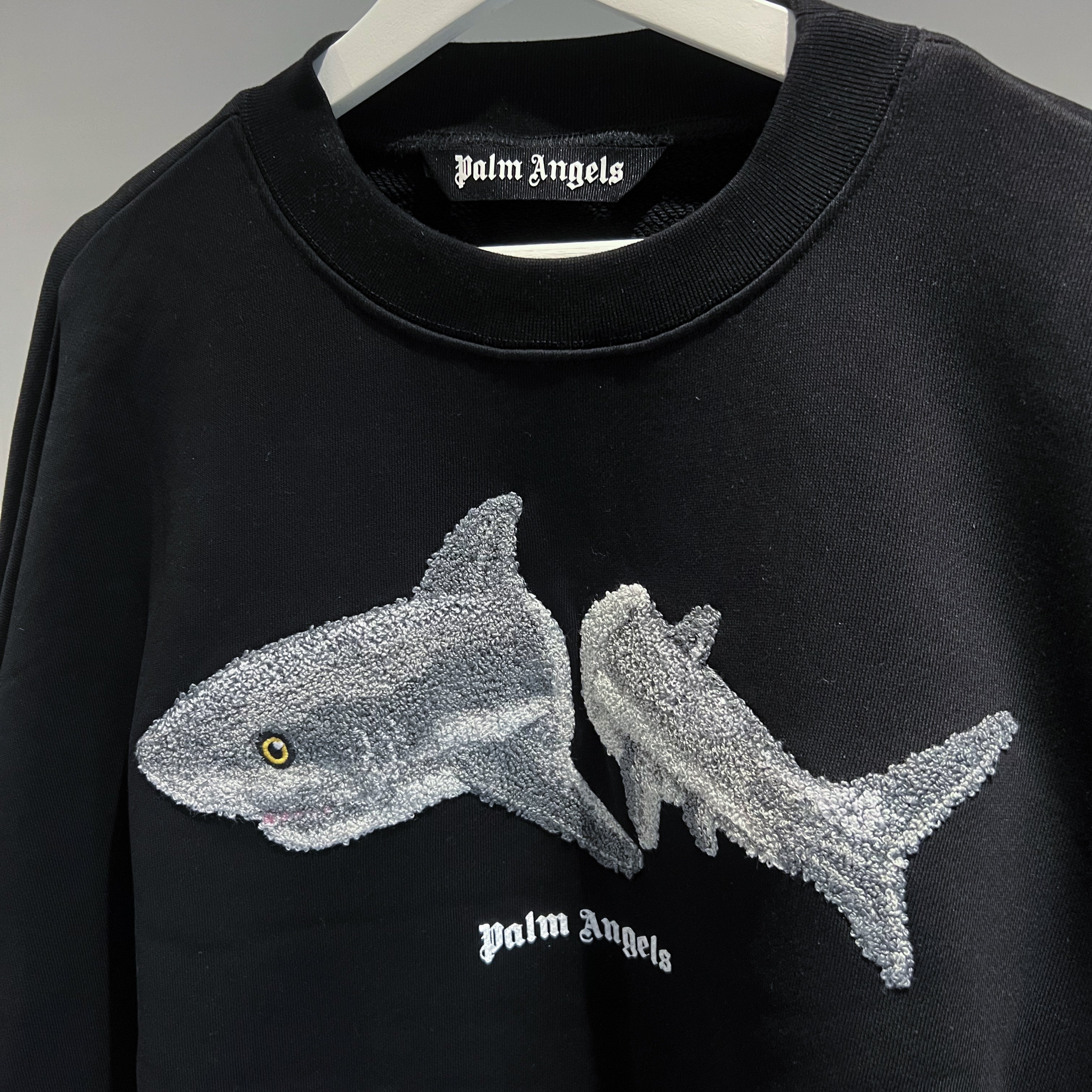 Palm Angels Tufted Shark Sweatshirt