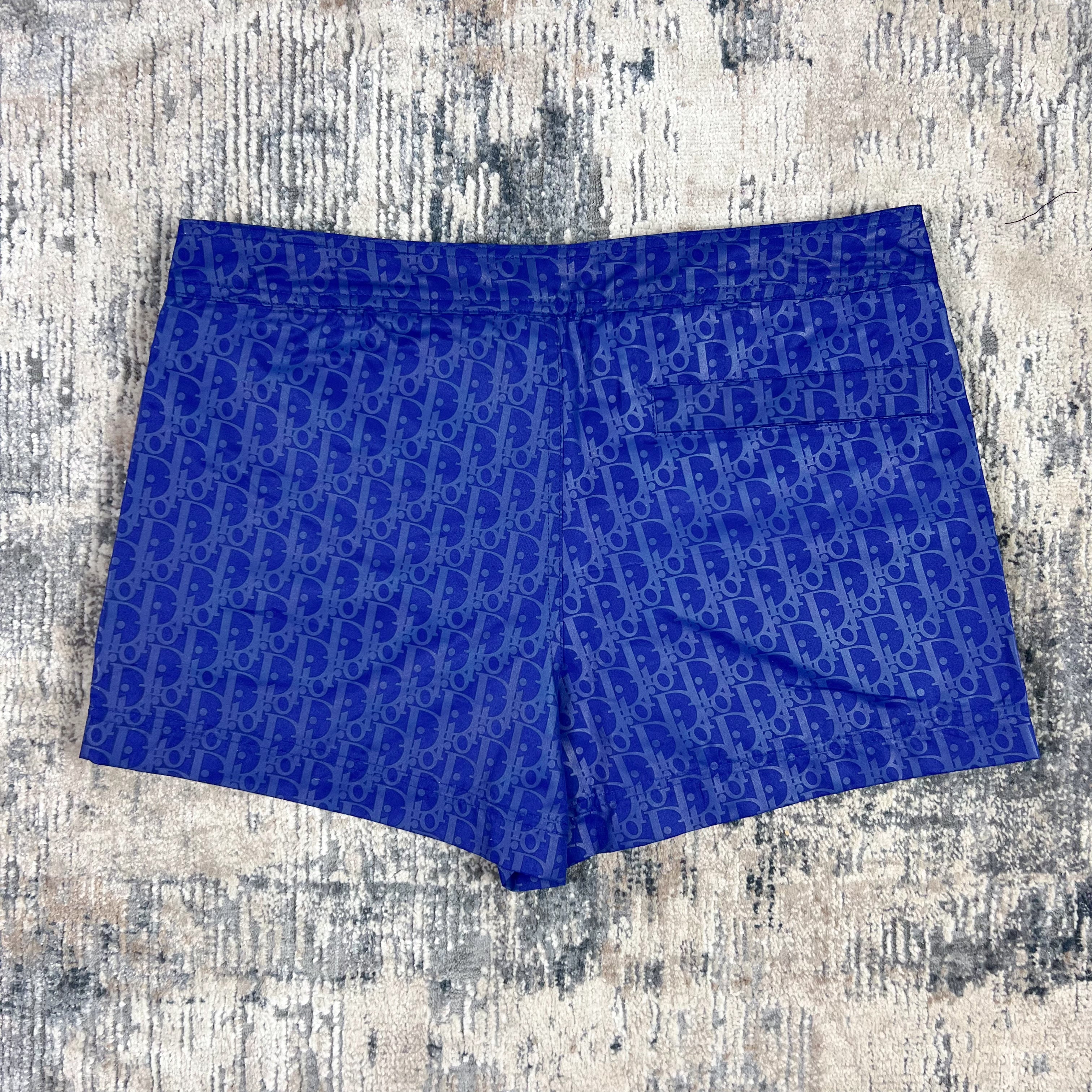 Dior Oblique Swimshorts - Royal Blue