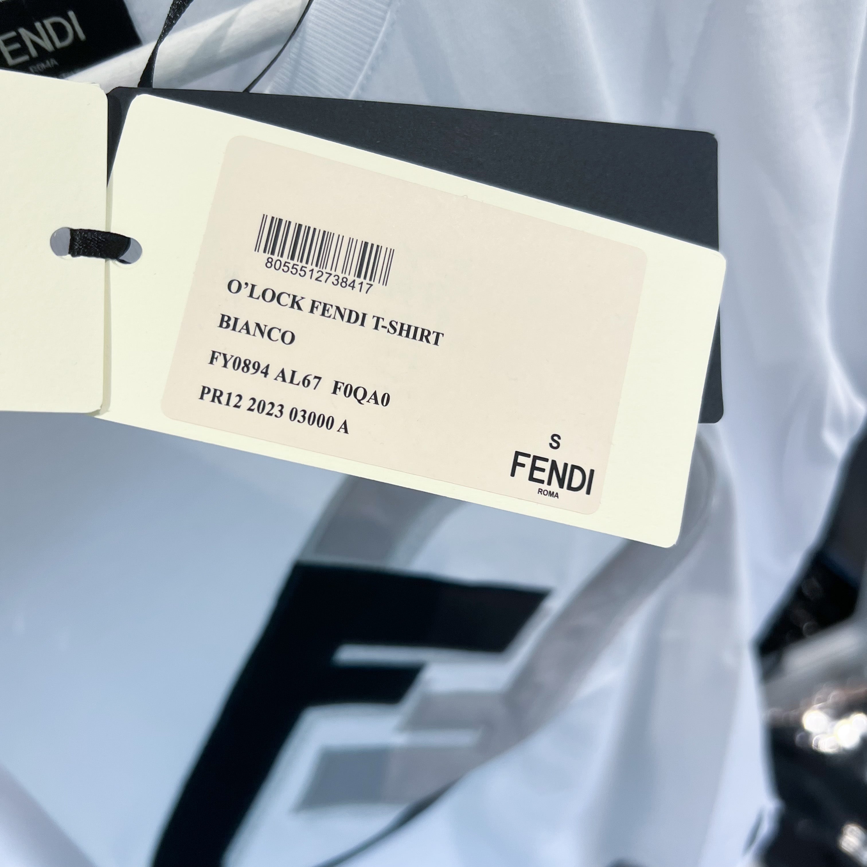 Fendi Lock Tee - White