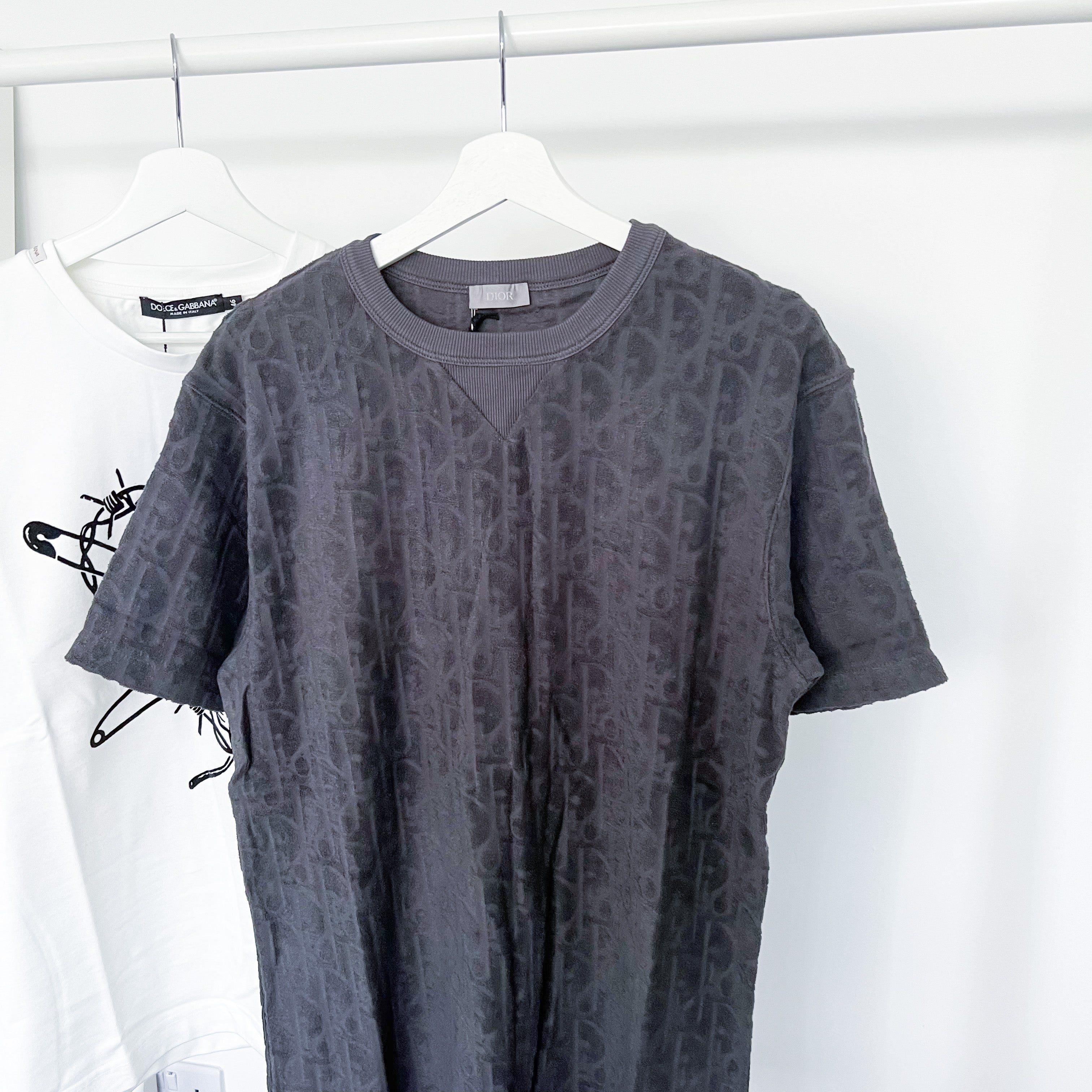 Dior Oblique Towel Tee - Gray