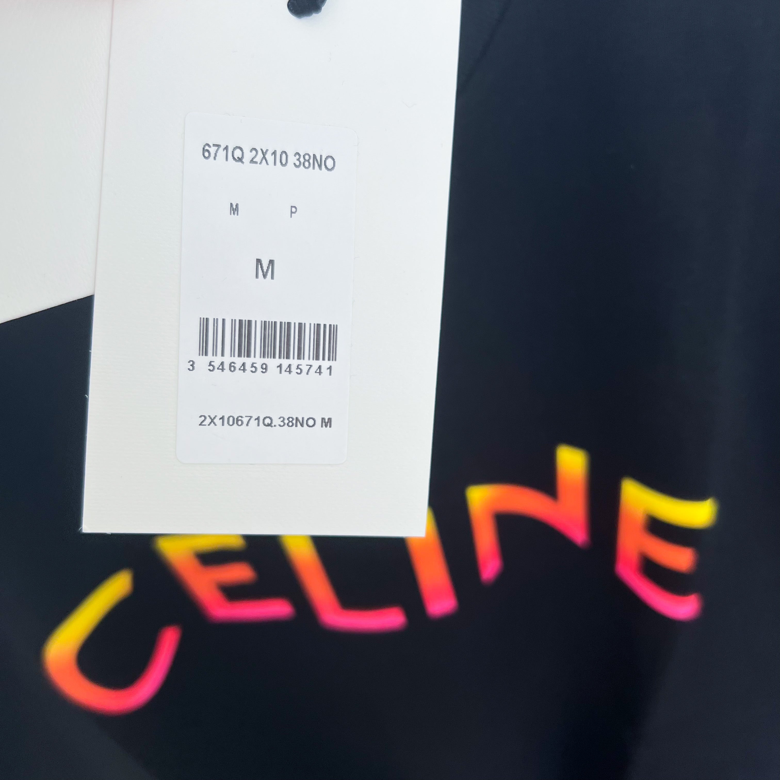 Celine Sunset Logo Tee - Black