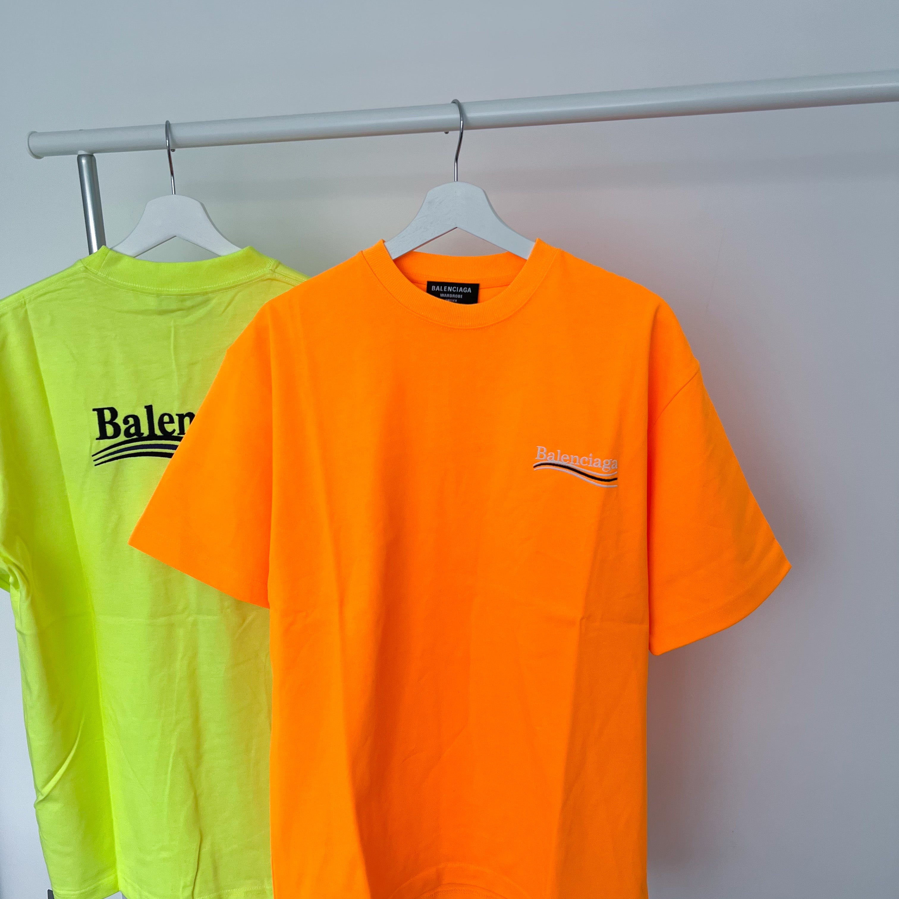 Balenciaga Embroidered Political Campaign Tee - Orange