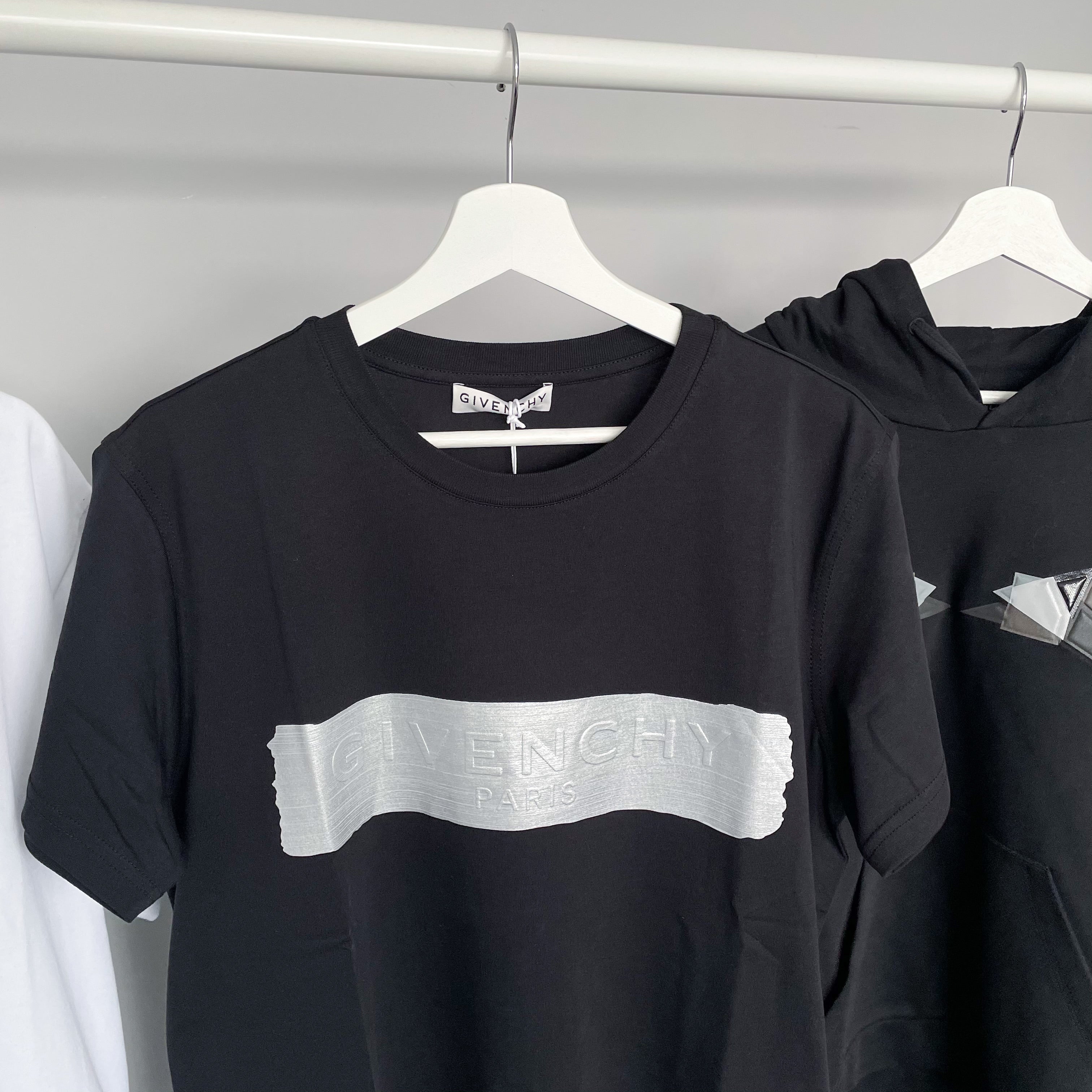 Givenchy Silver Latex Logo Tee