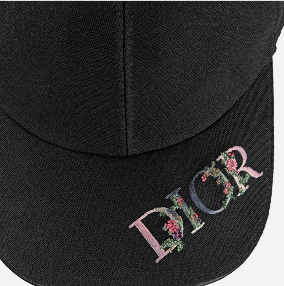 Dior Embroidered Flowers Cap