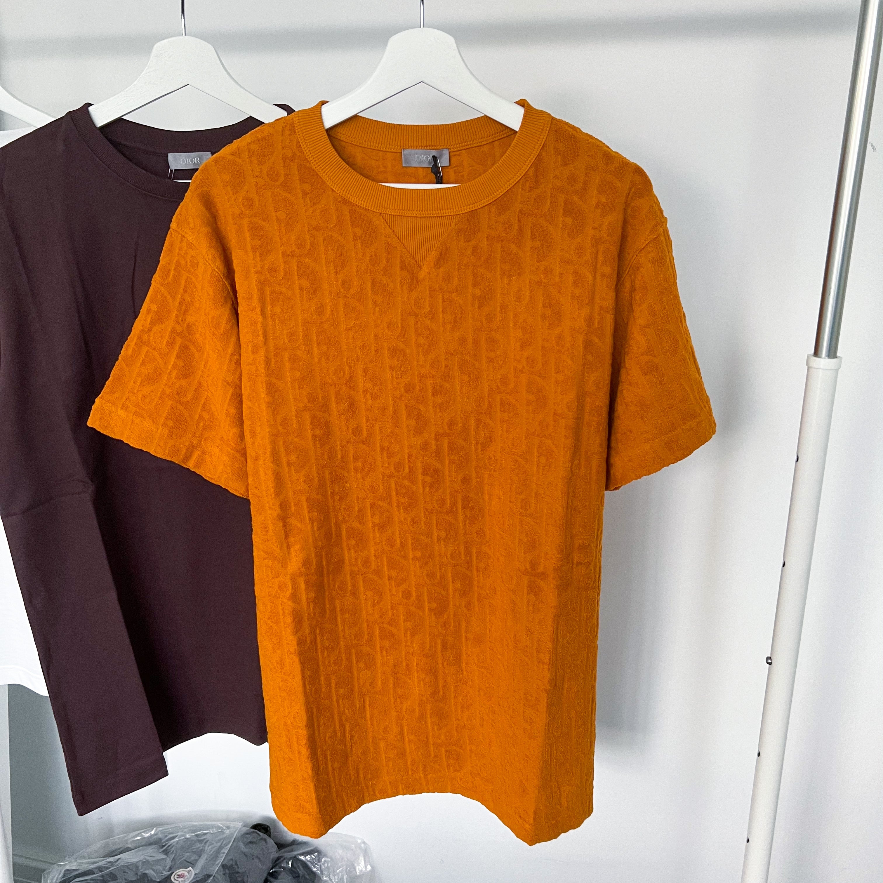 Dior Oblique Towel Tee - Orange