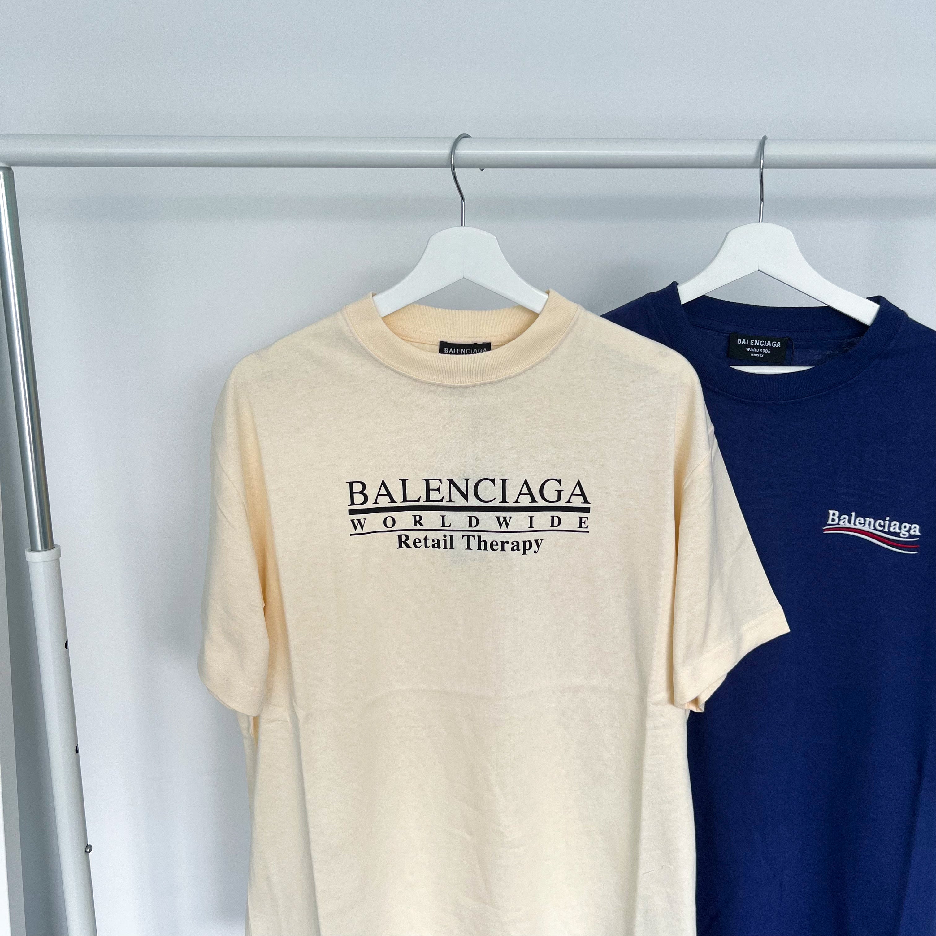 Balenciaga Retail Therapy Tee - Cream