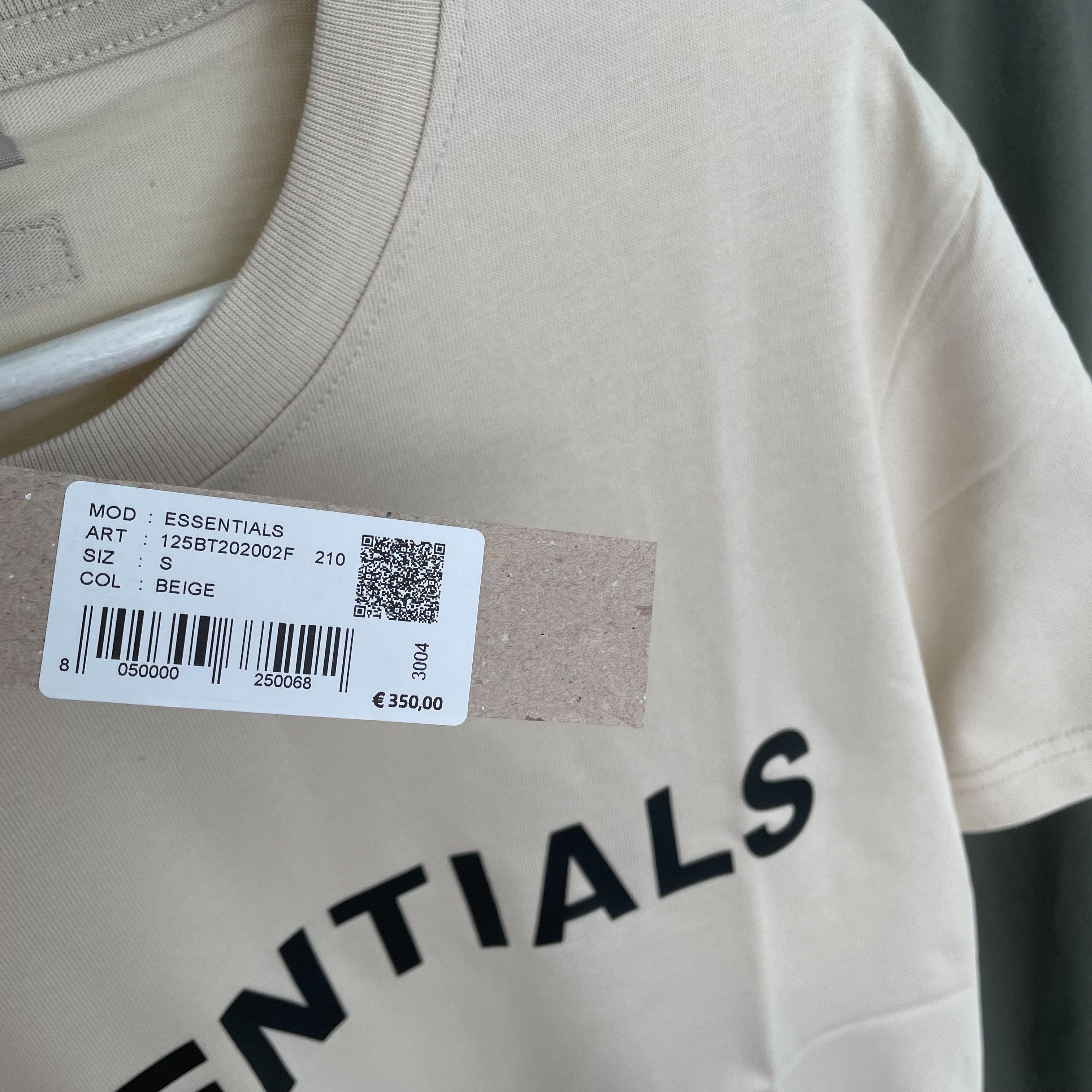 Fear of God Essentials Front Logo Tee - Beige