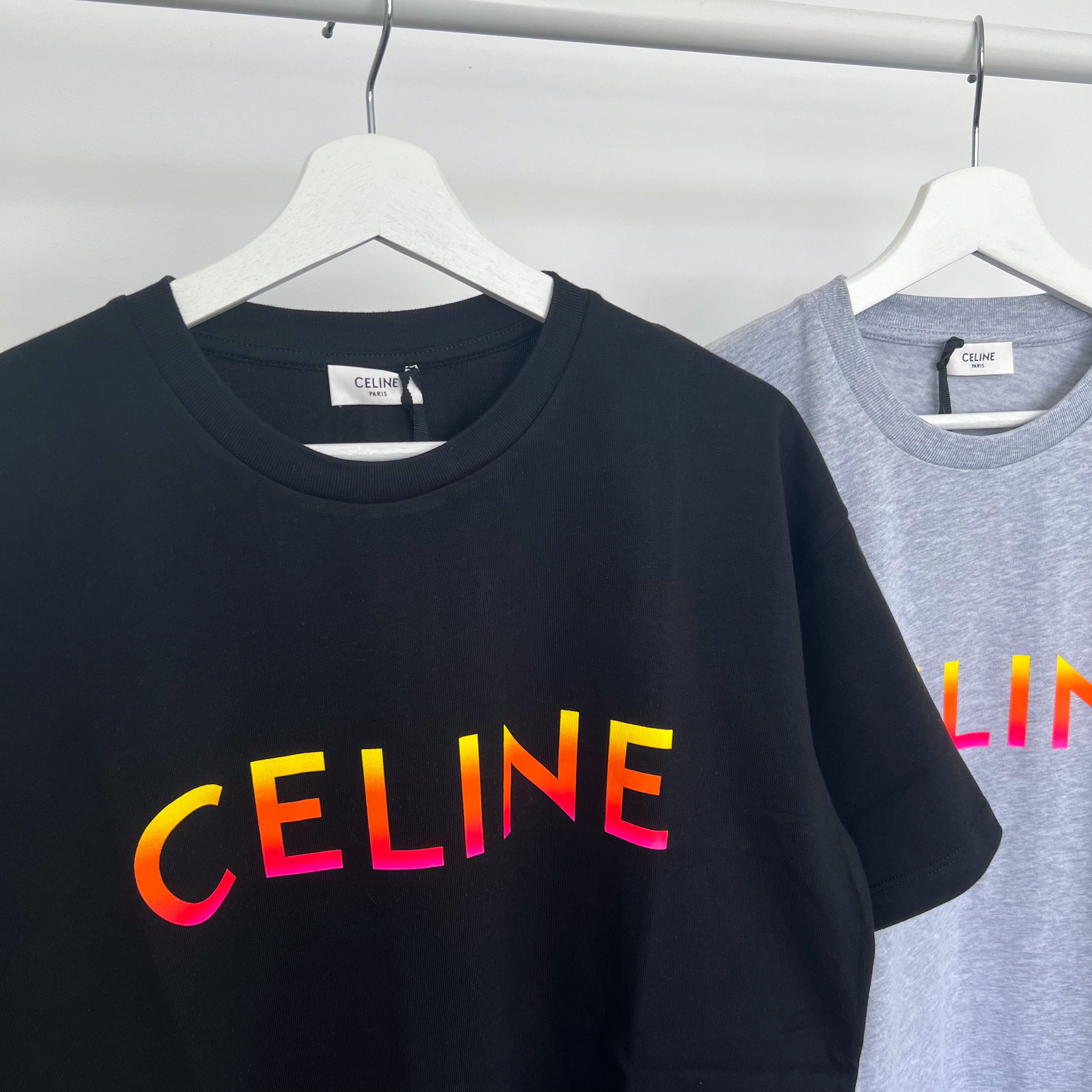 Celine Sunset Logo Tee - Black