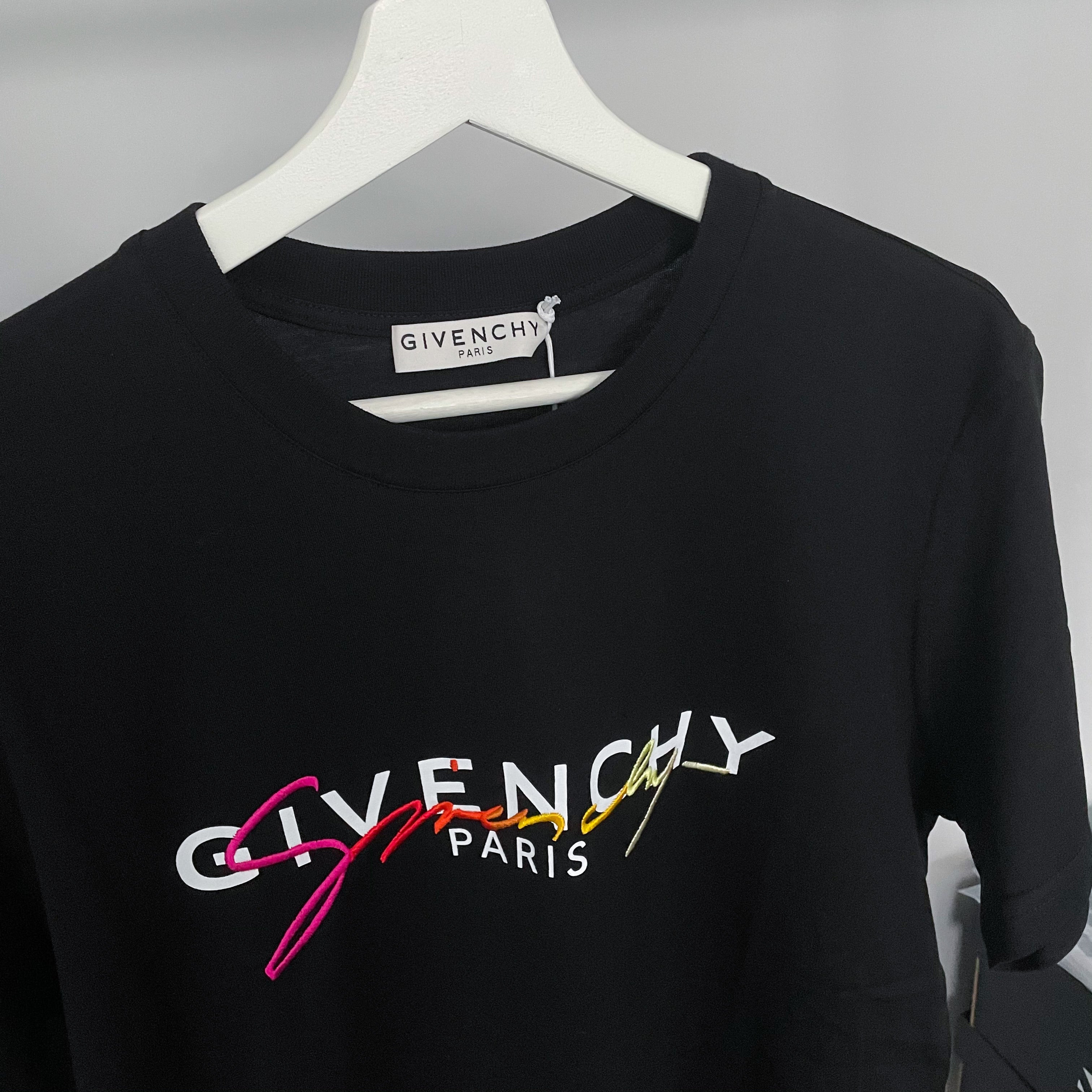 Givenchy Rainbow Embroidered Signature Tee