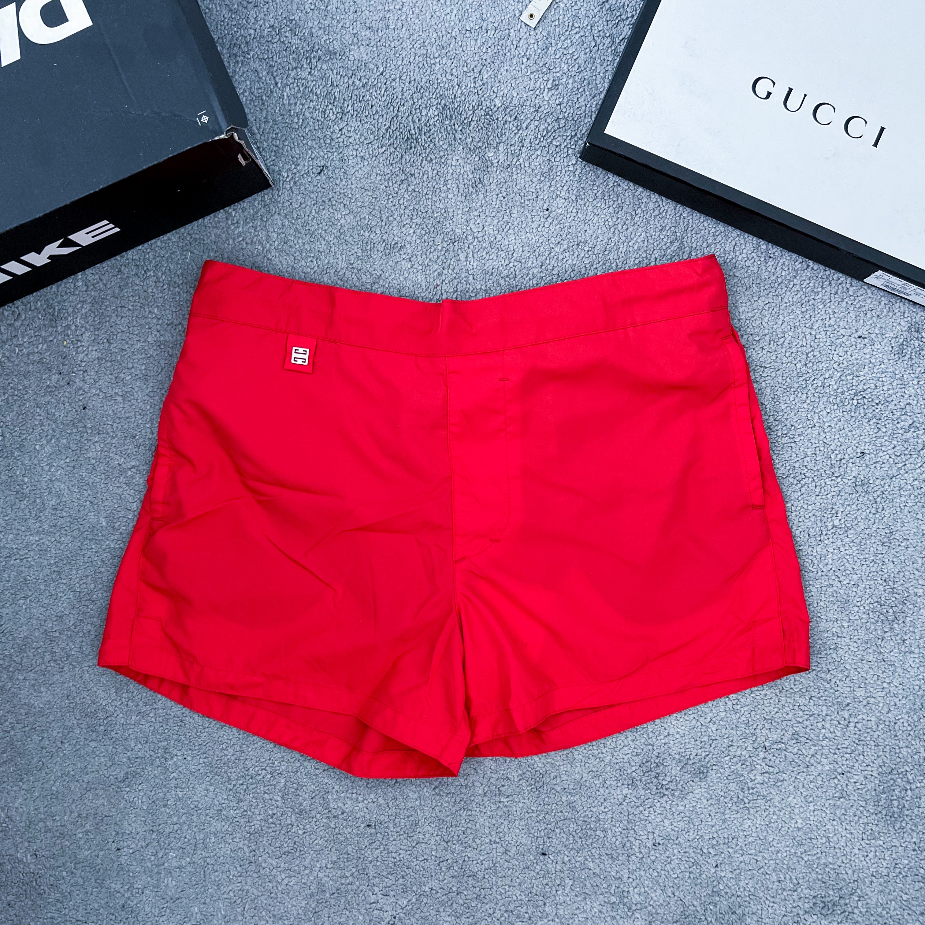 Givenchy 4G Metallic Logo Shorts - Red