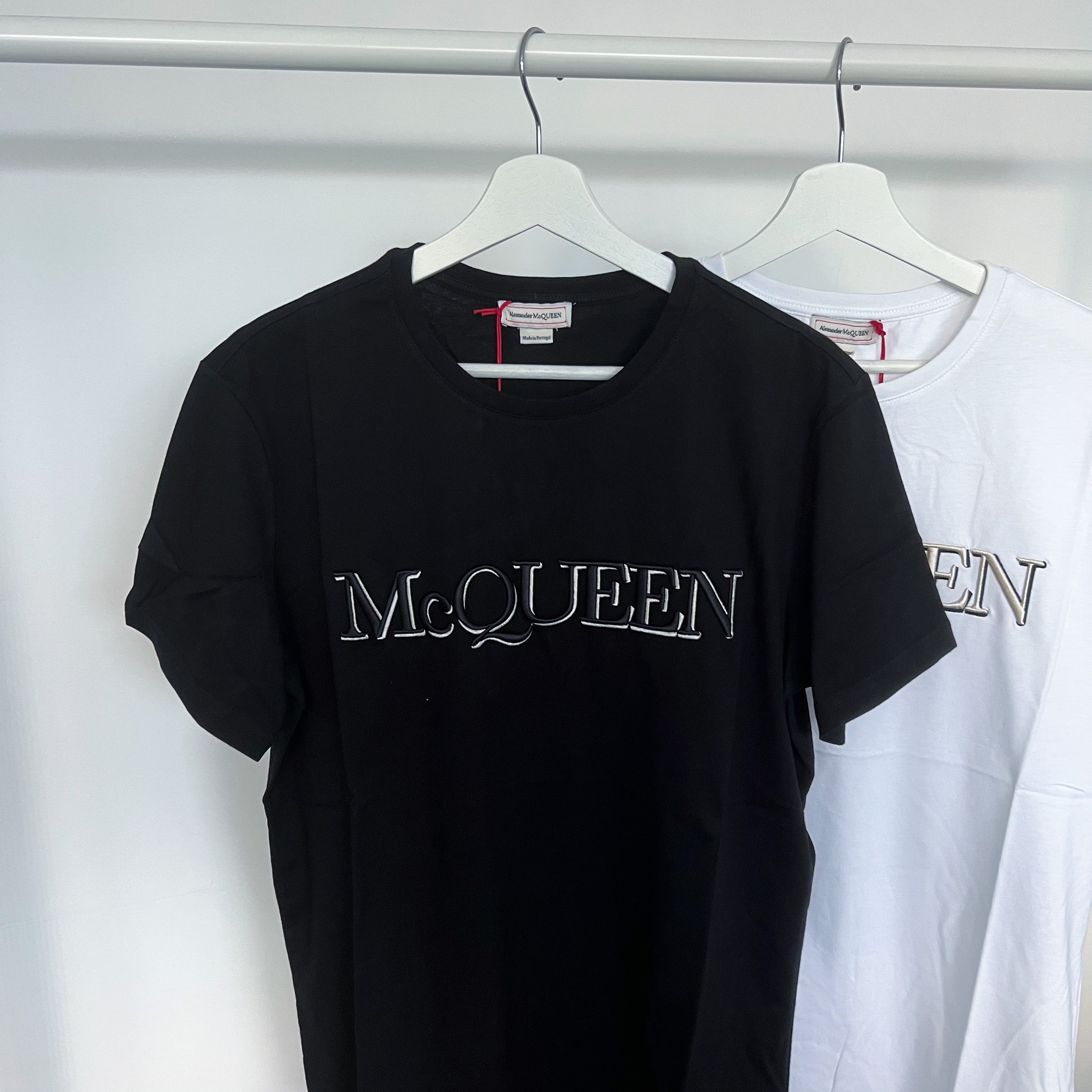 Mcqueen Classic Embroidered Logo Tee - Black