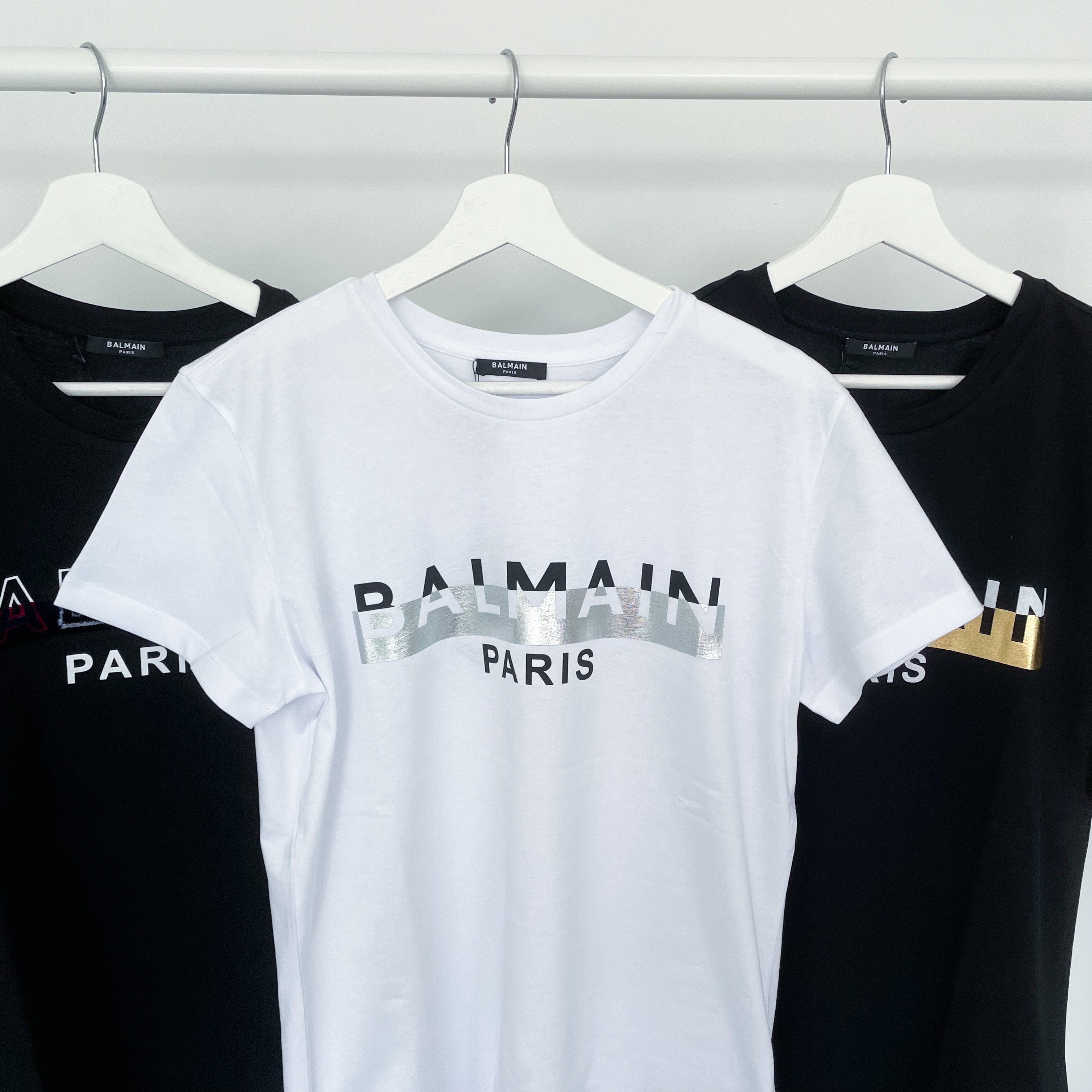 Balmain Silver Foil Tee