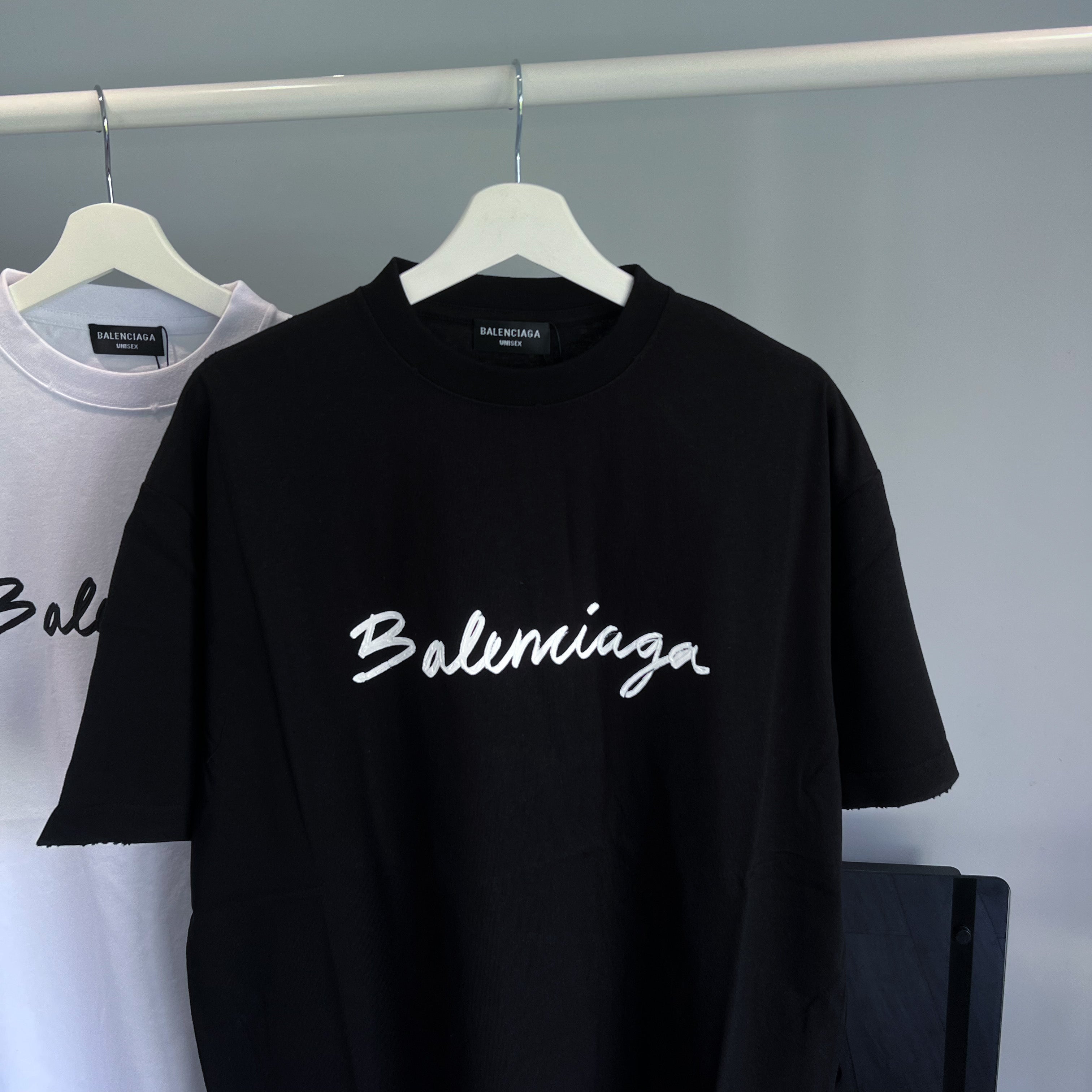 Balenciaga Signature Logo Tee - Black