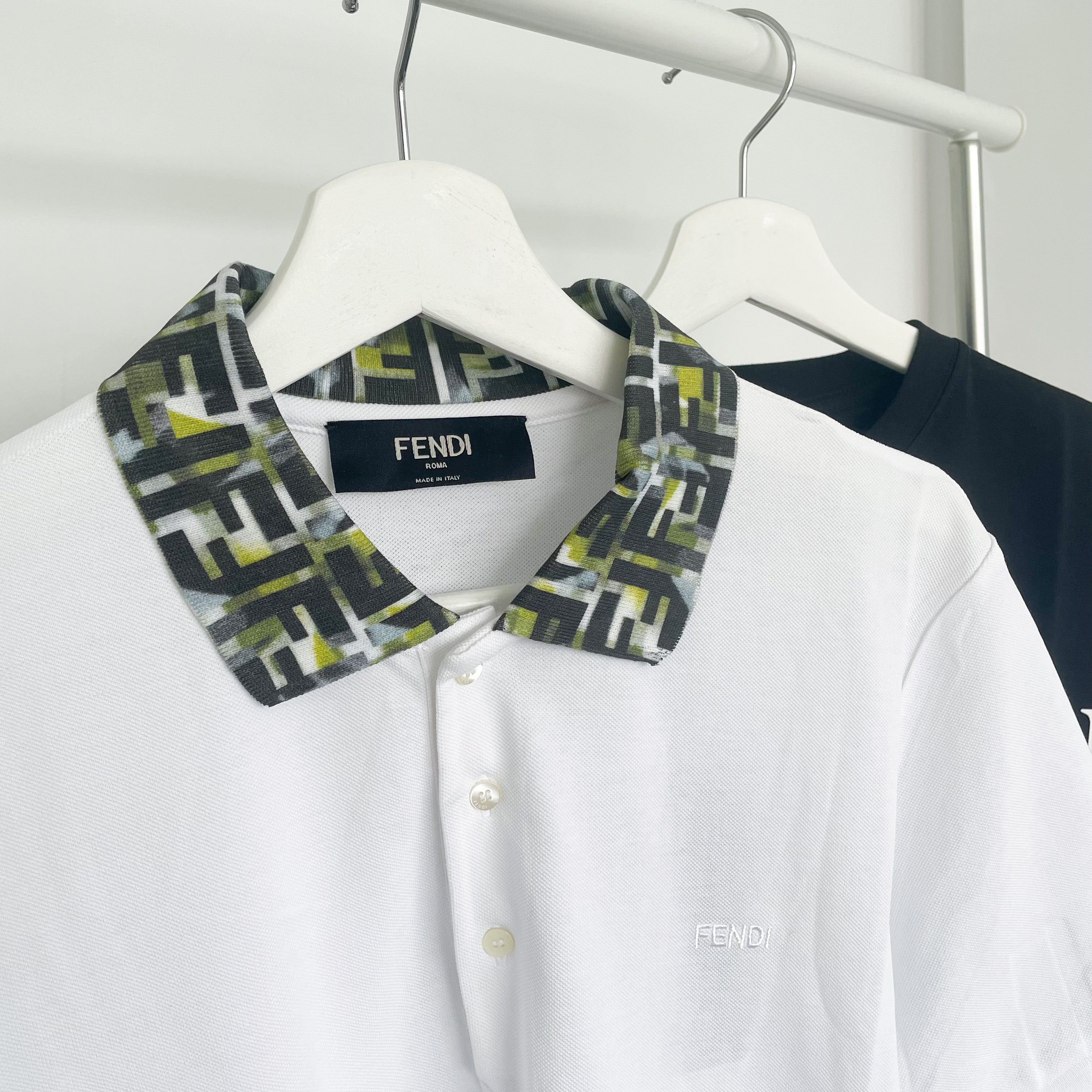 Fendi Camoflauge Collar Polo Tee