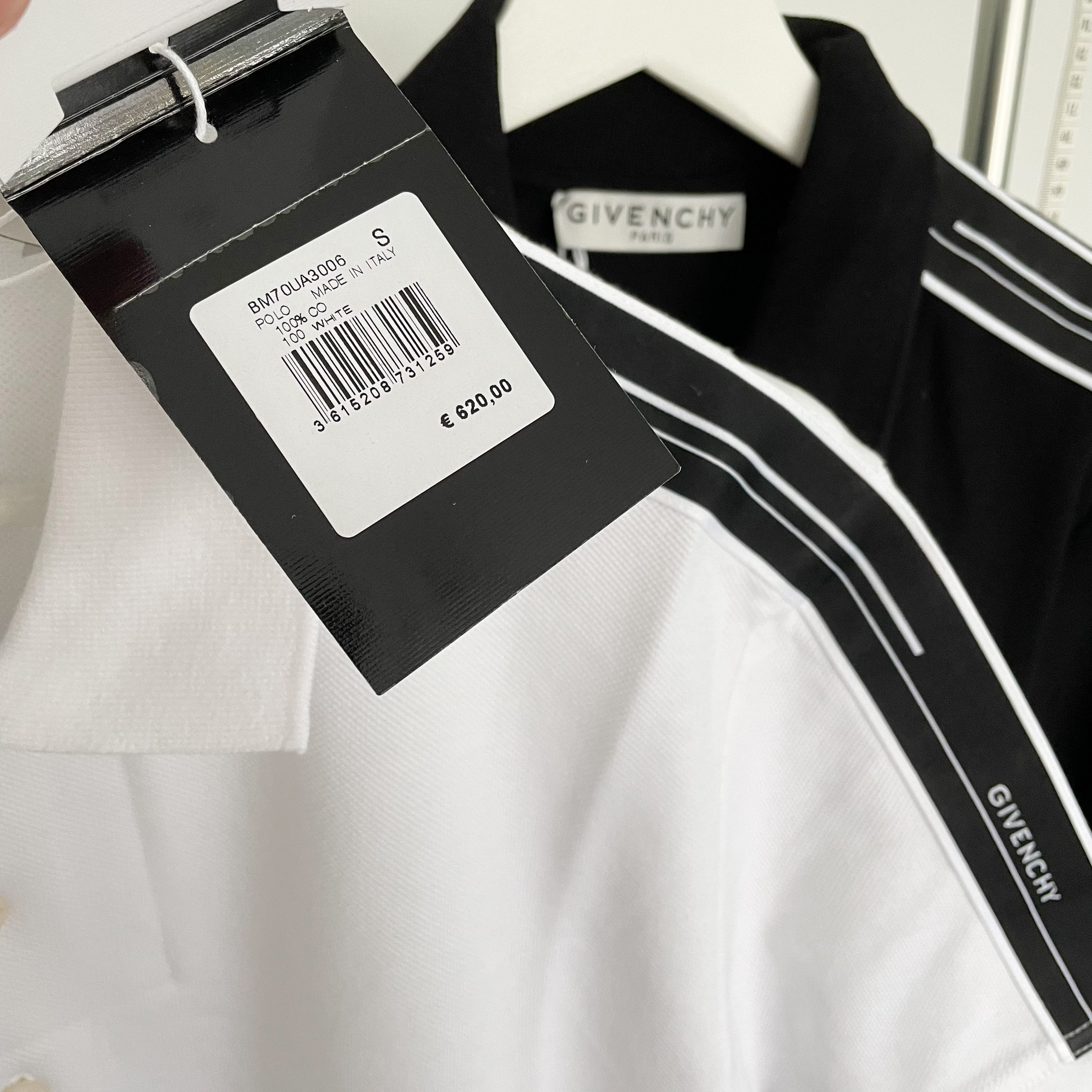 Givenchy Arm Tape Logo Polo Tee - White