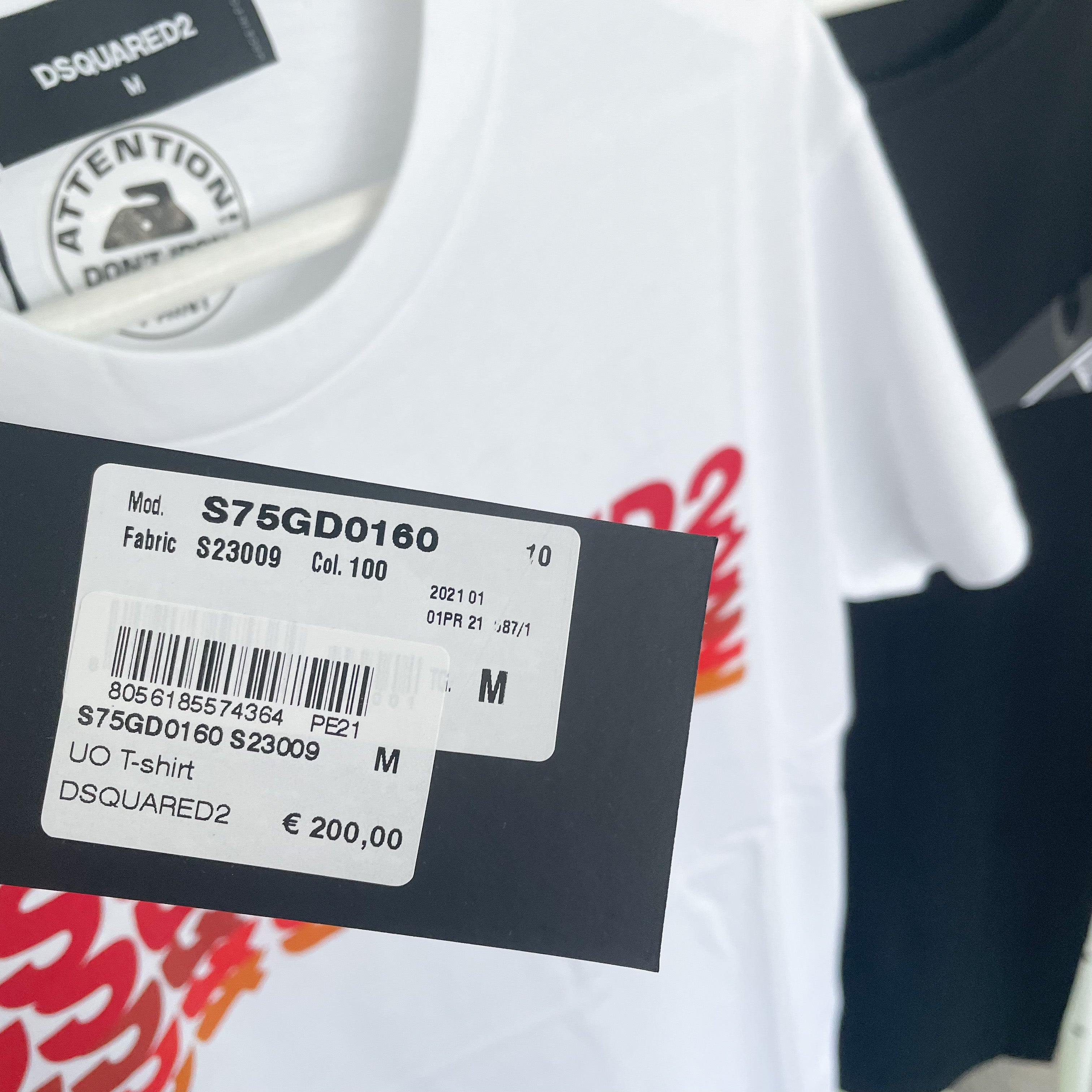 Dsquared Gradient Logo Tee - White / Red
