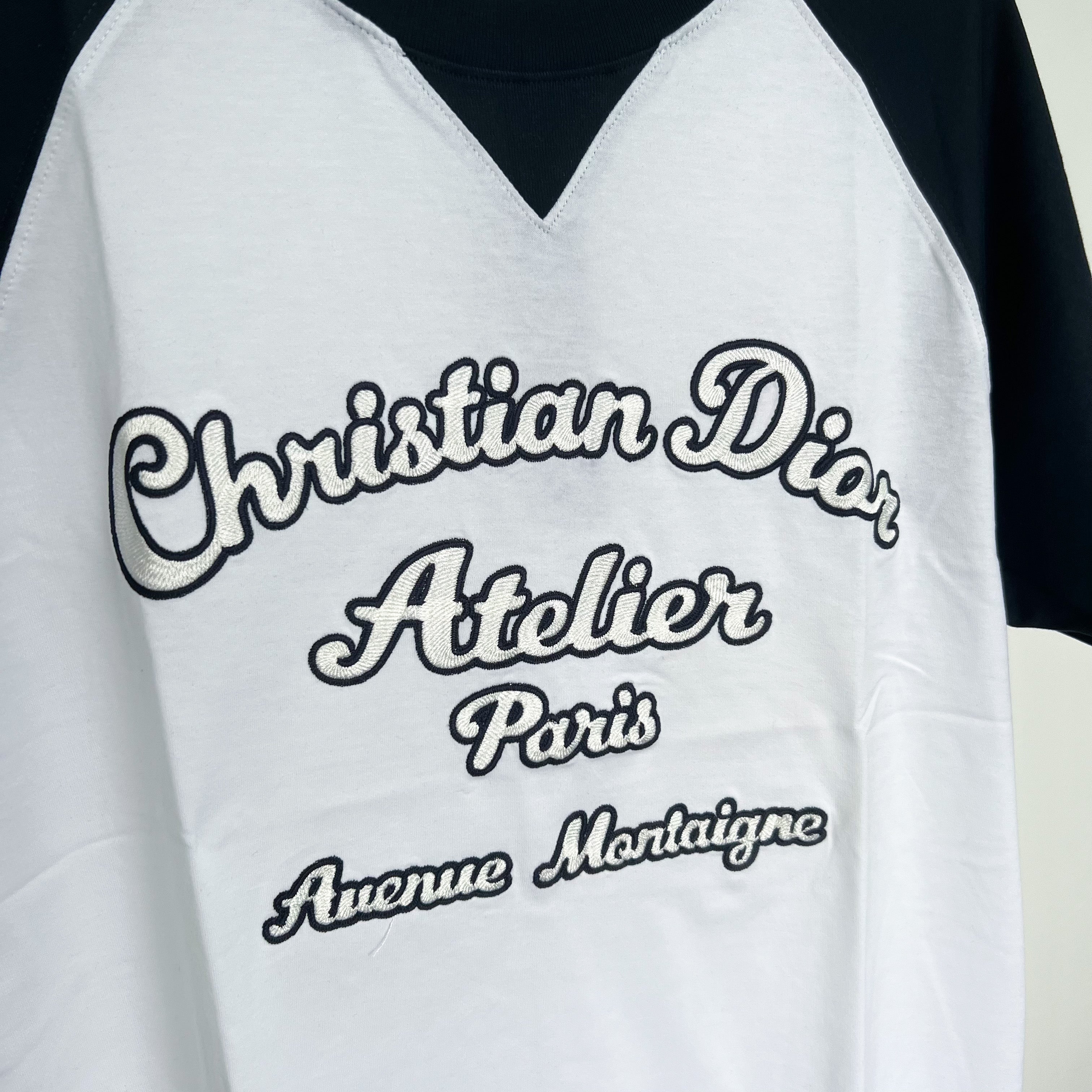 Dior Atelier Embroidered Tee - White / Navy