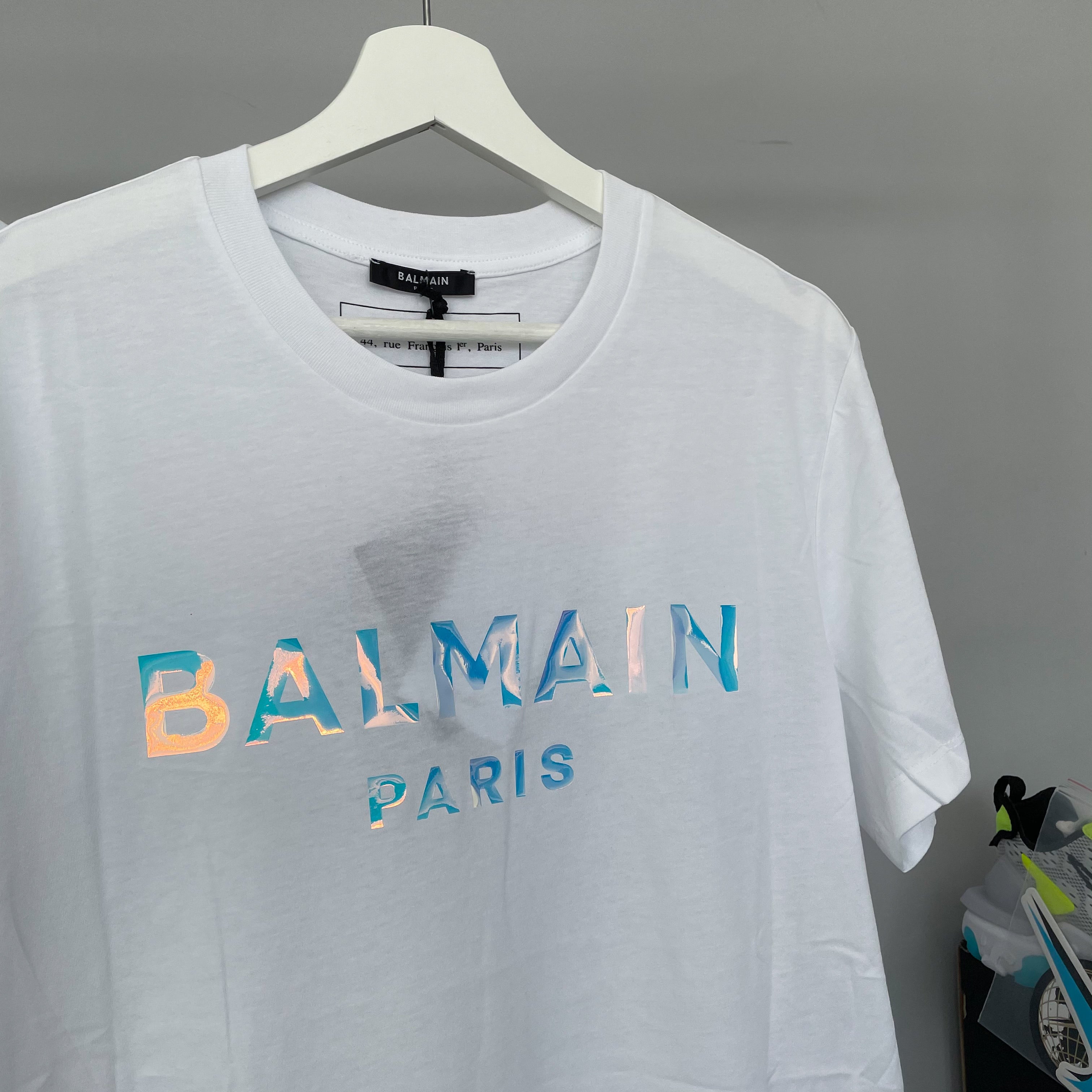 Balmain Holographic Logo Tee