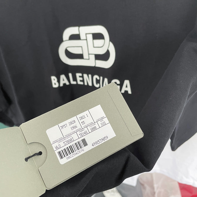 Balenciaga Oversized Scissors Logo Tee - Black – TrendCornerUK