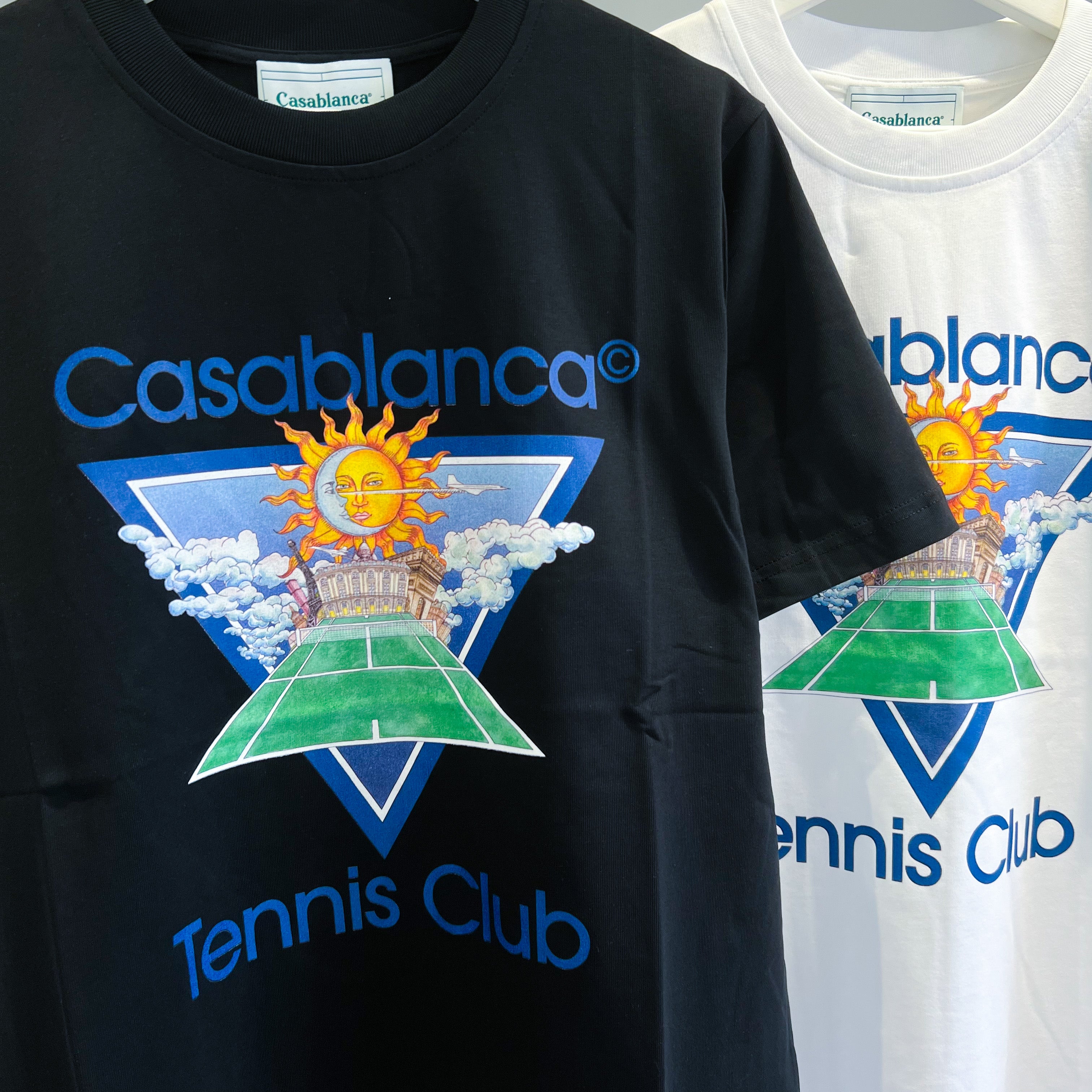 Casablanca Tennis Club Sun Tee - Black