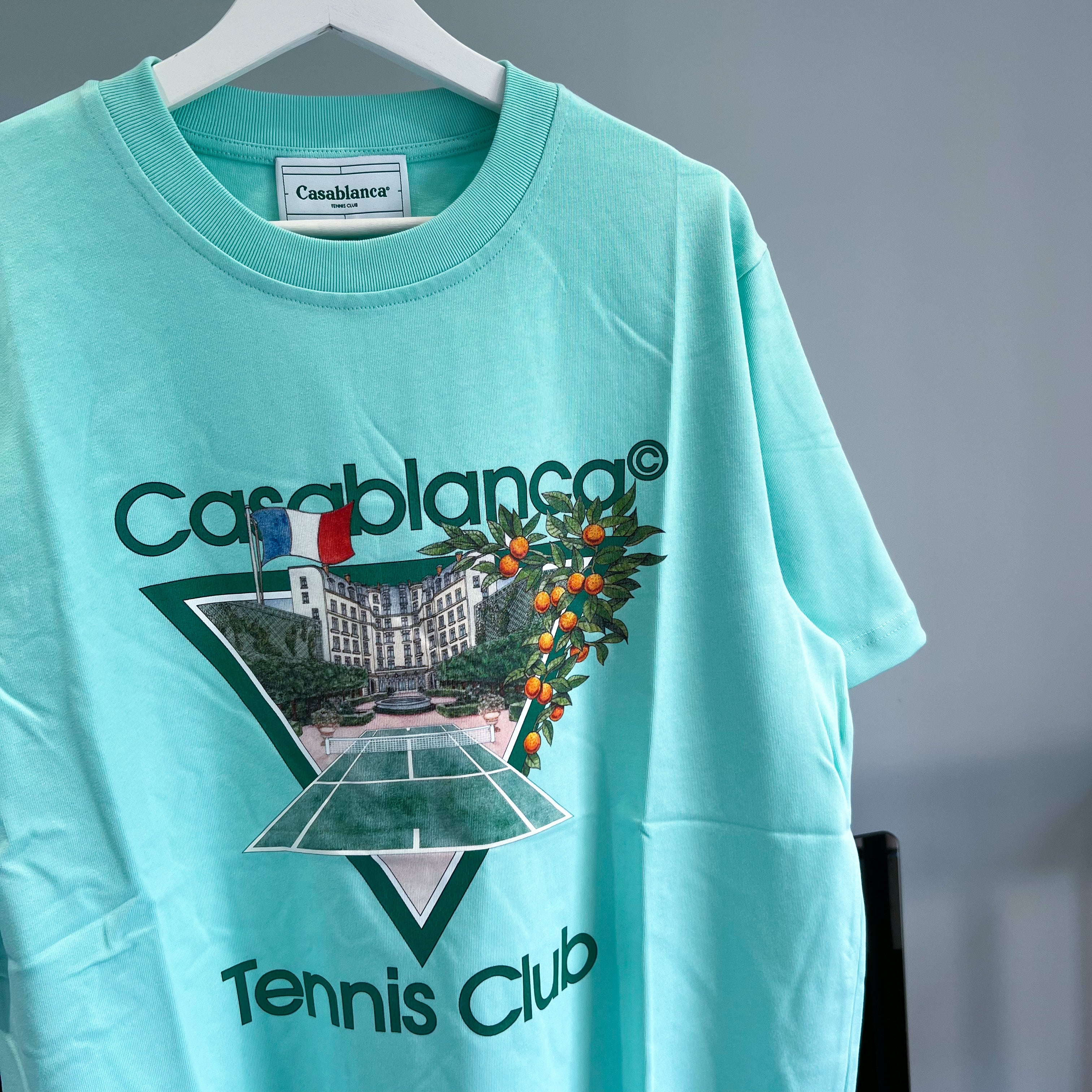 Casablanca Tennis Club Tee - Mint Green