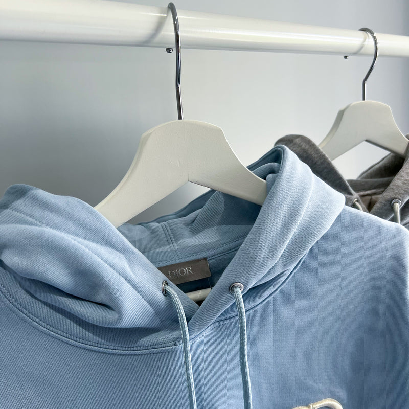 Dior Logo Hooded Sweatshirt in Blue for Men  Lyst