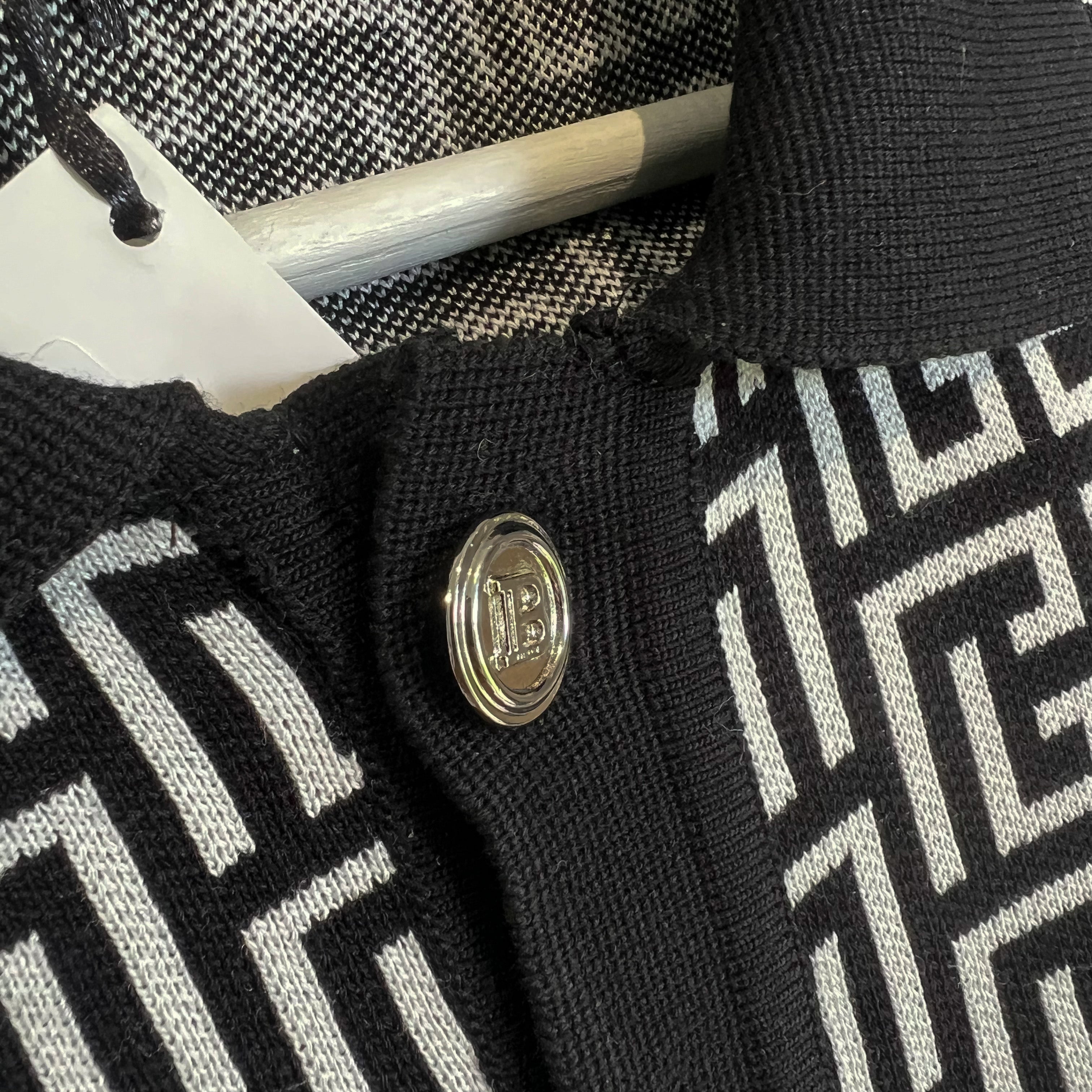 Balmain Monogram Knit Polo