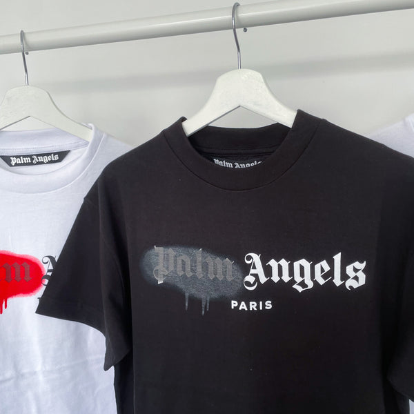 Palm Angels London Heart Spray T-shirt in Black