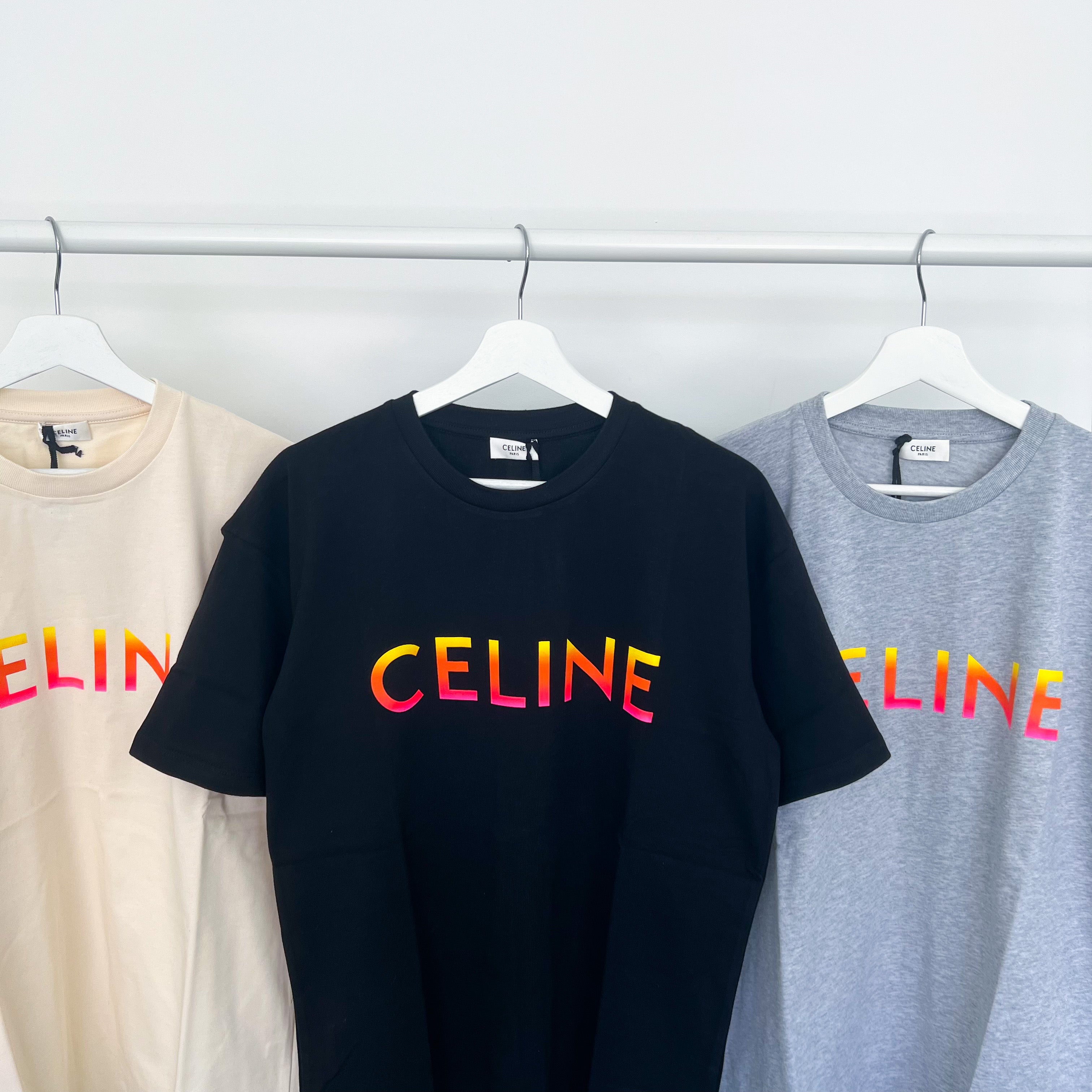 Celine Sunset Logo Tee - Black