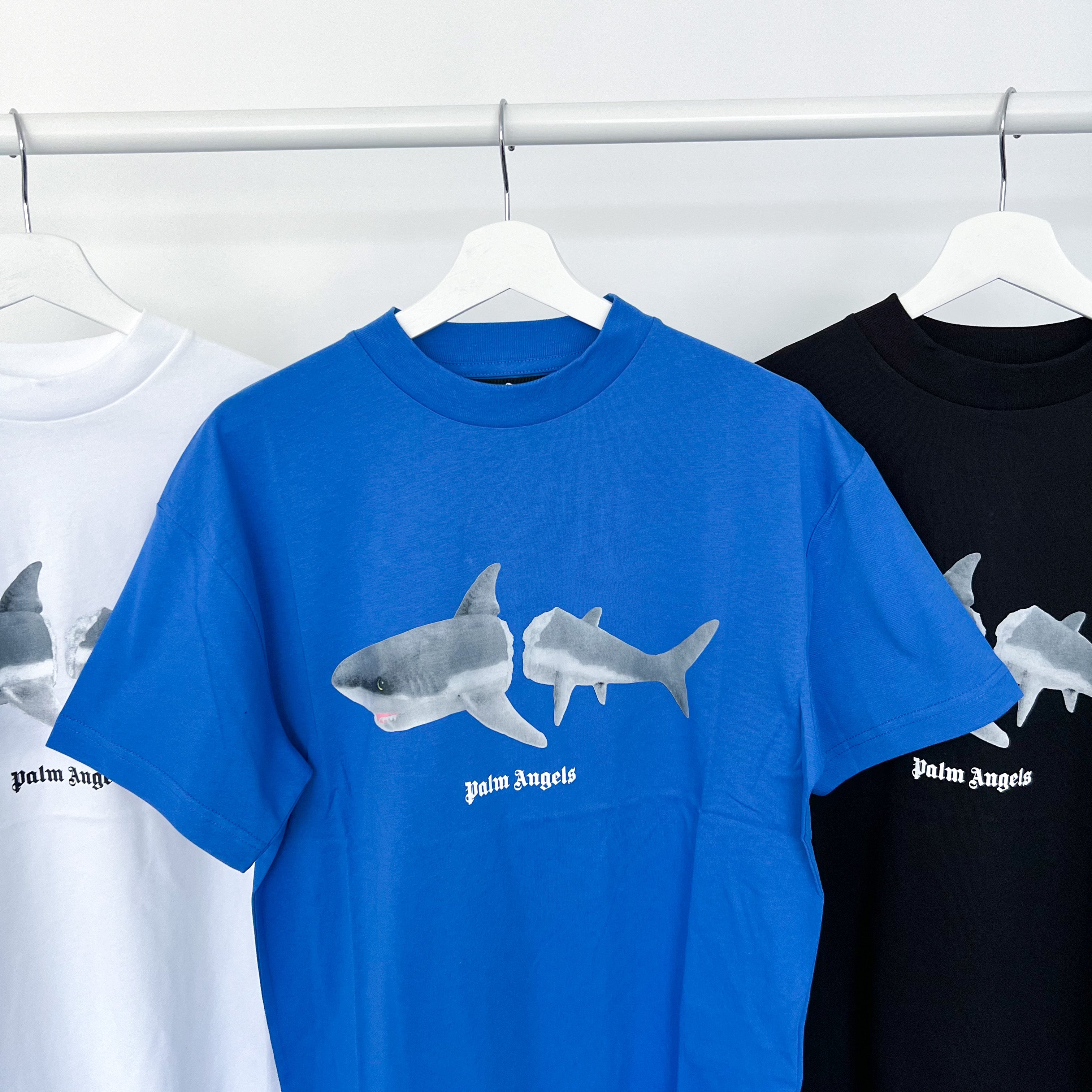 Palm Angels Shark Tee - Blue