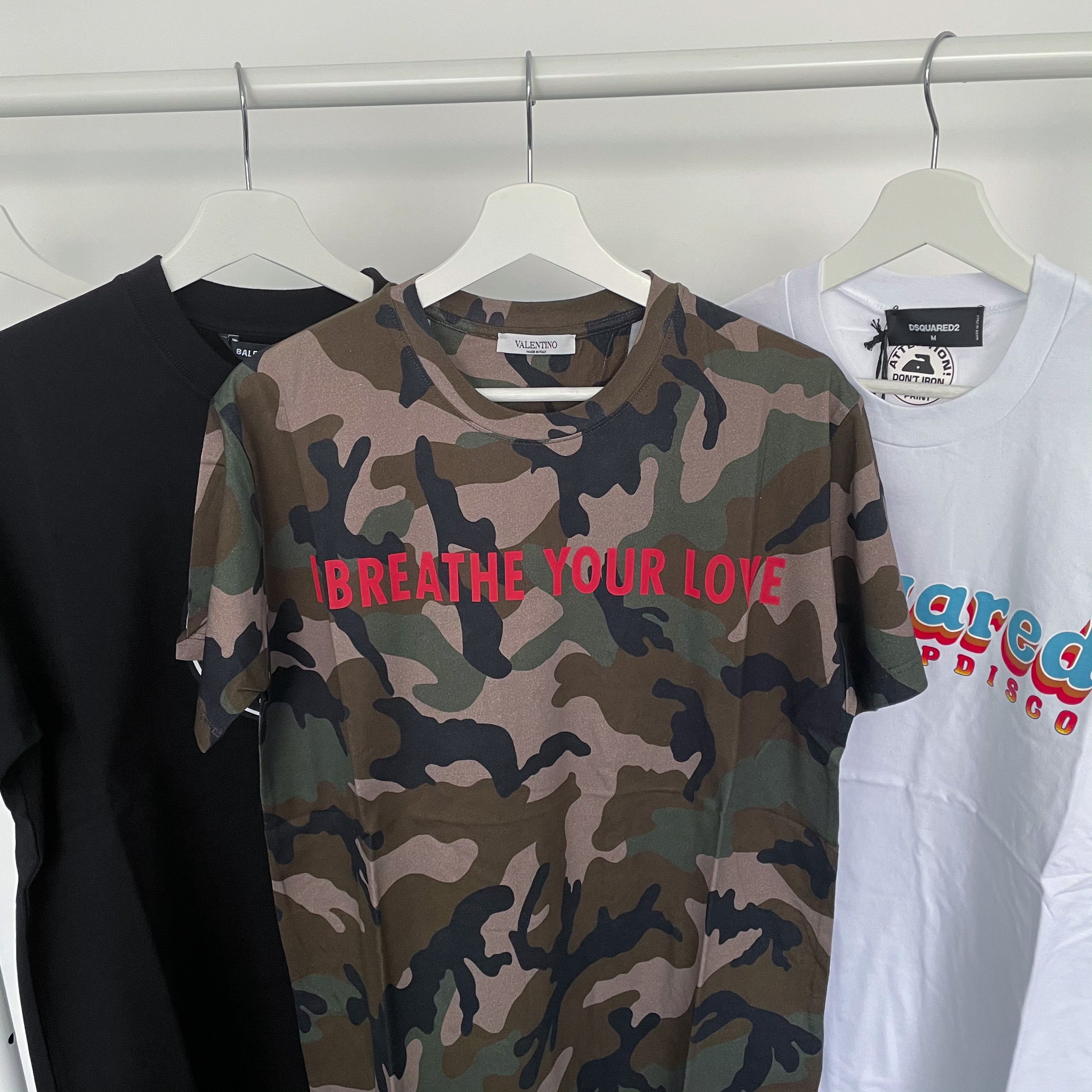 Valentino ‘I Breathe Your Love’ Camo Tee