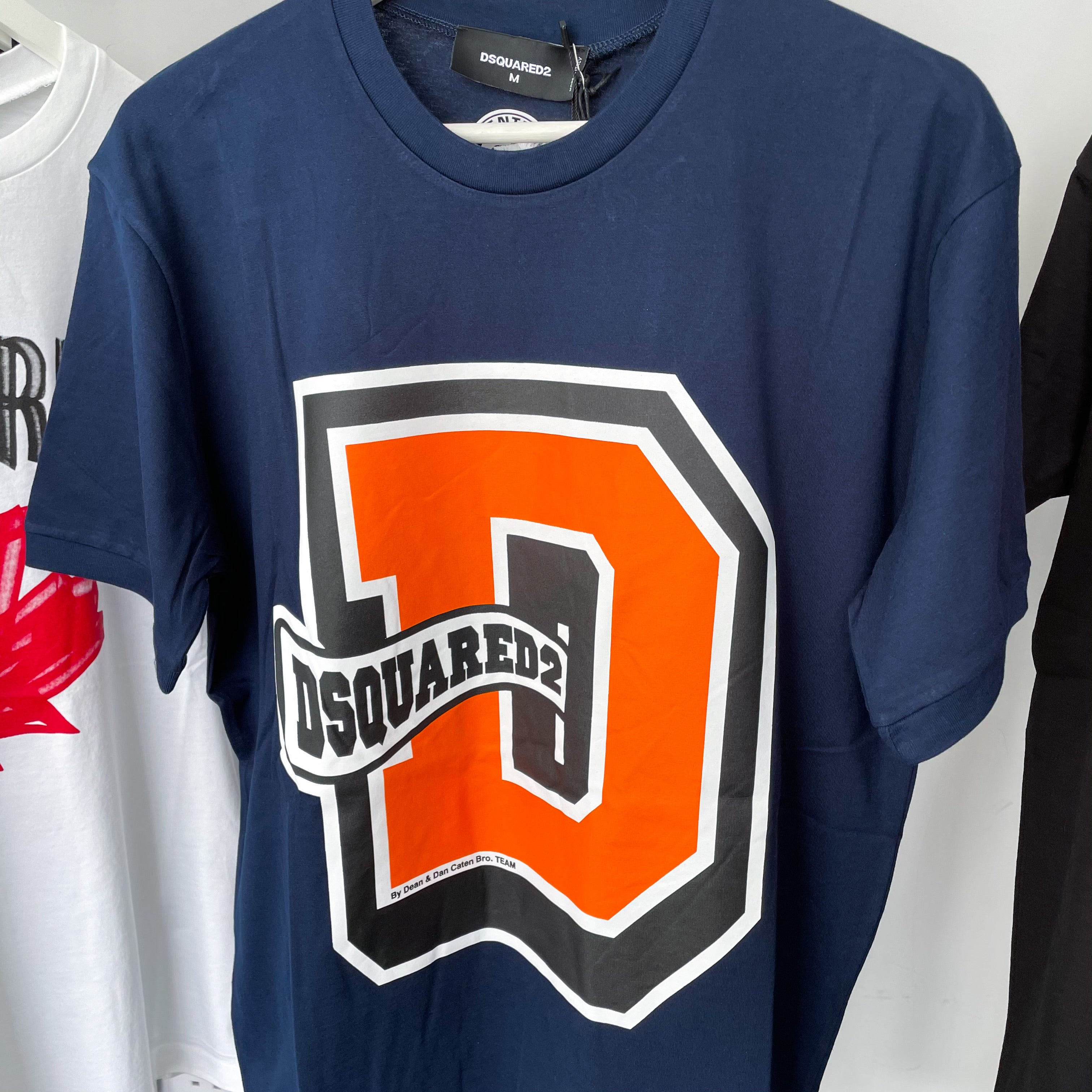 Dsquared ‘D’ Logo Tee - Navy / Orange