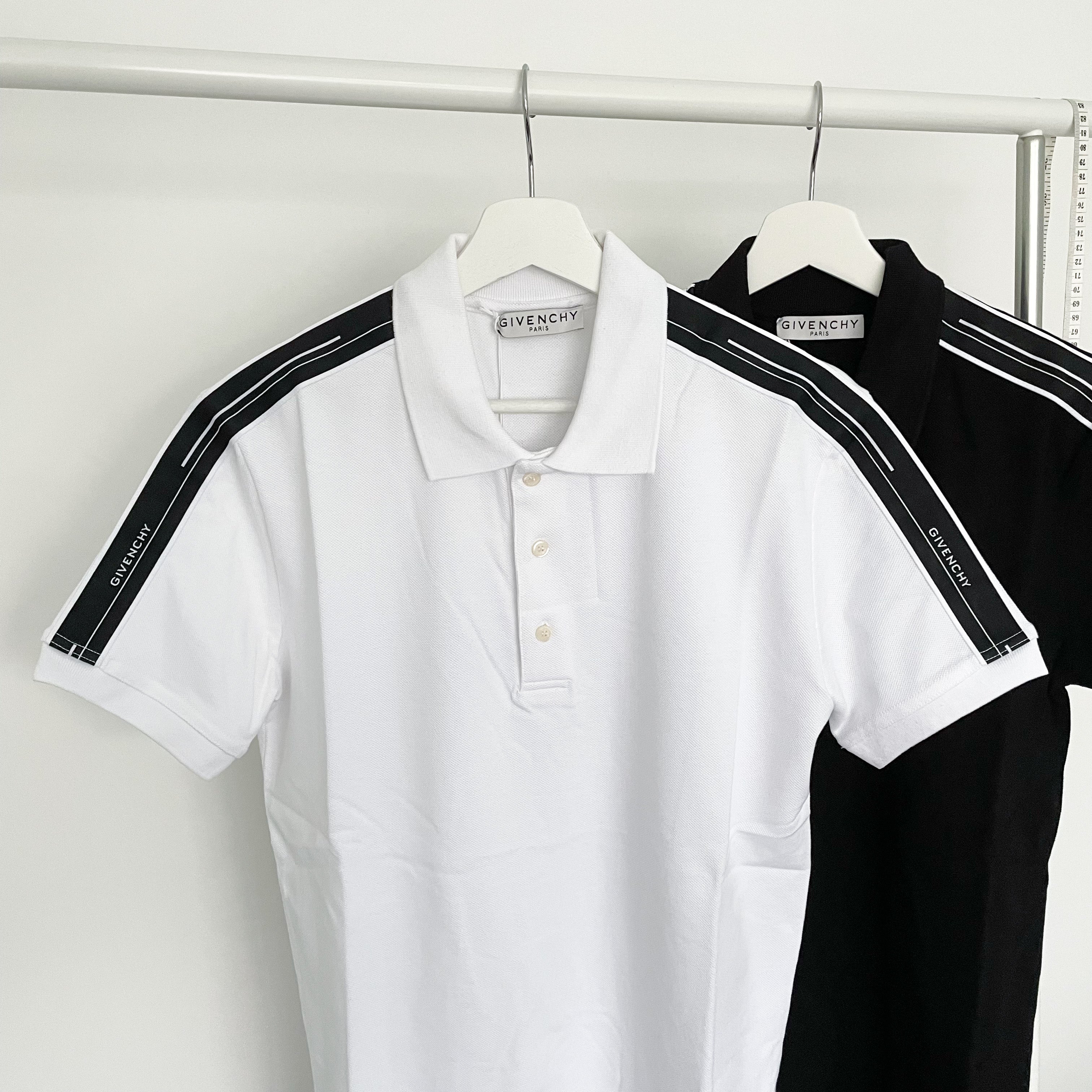 Givenchy Arm Tape Logo Polo Tee - White