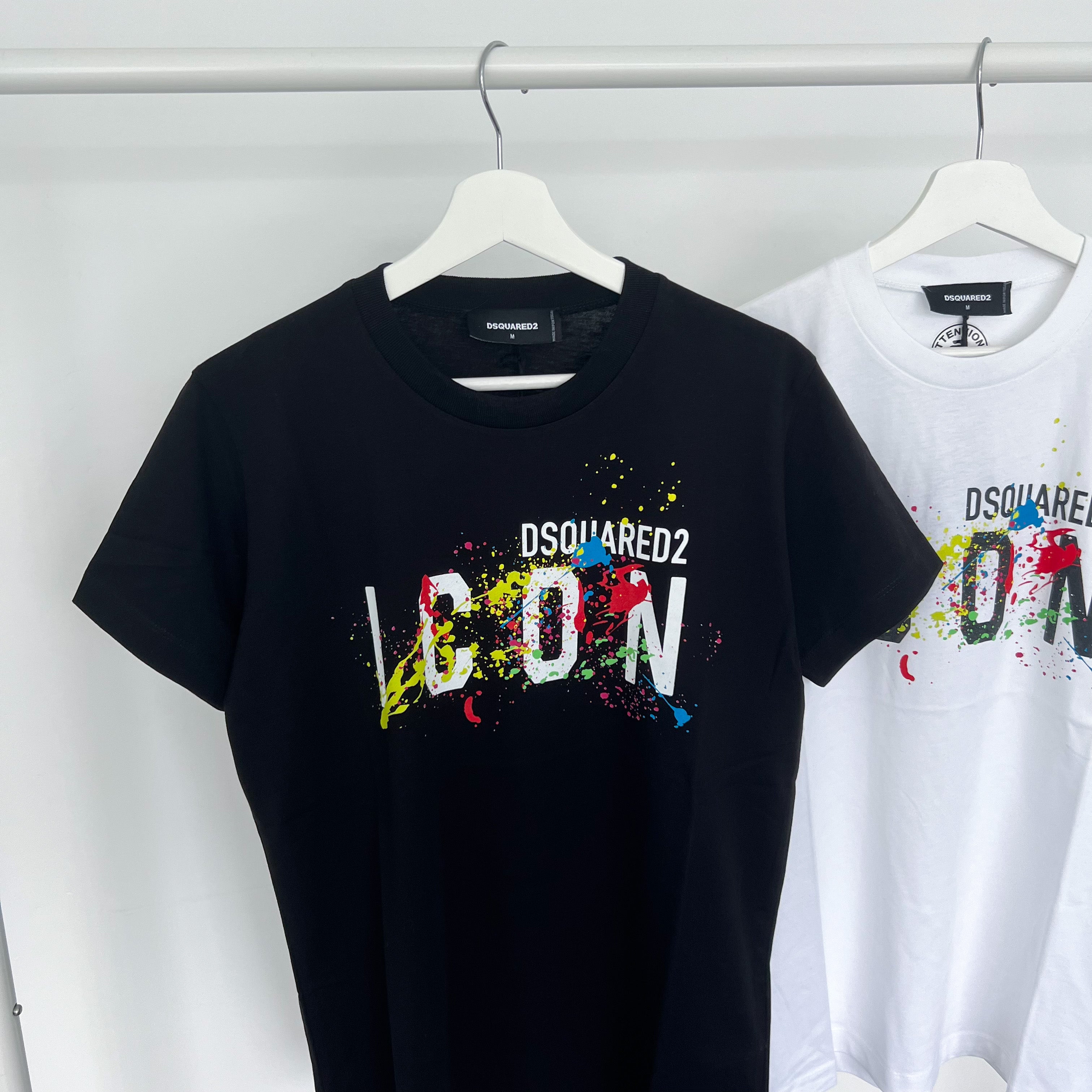 Dsquared Icon Splat Tee - Black