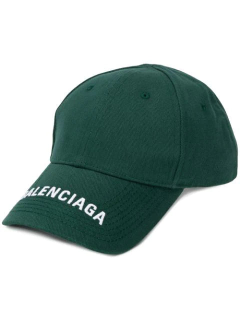 Balenciaga Green Embroidered Cap