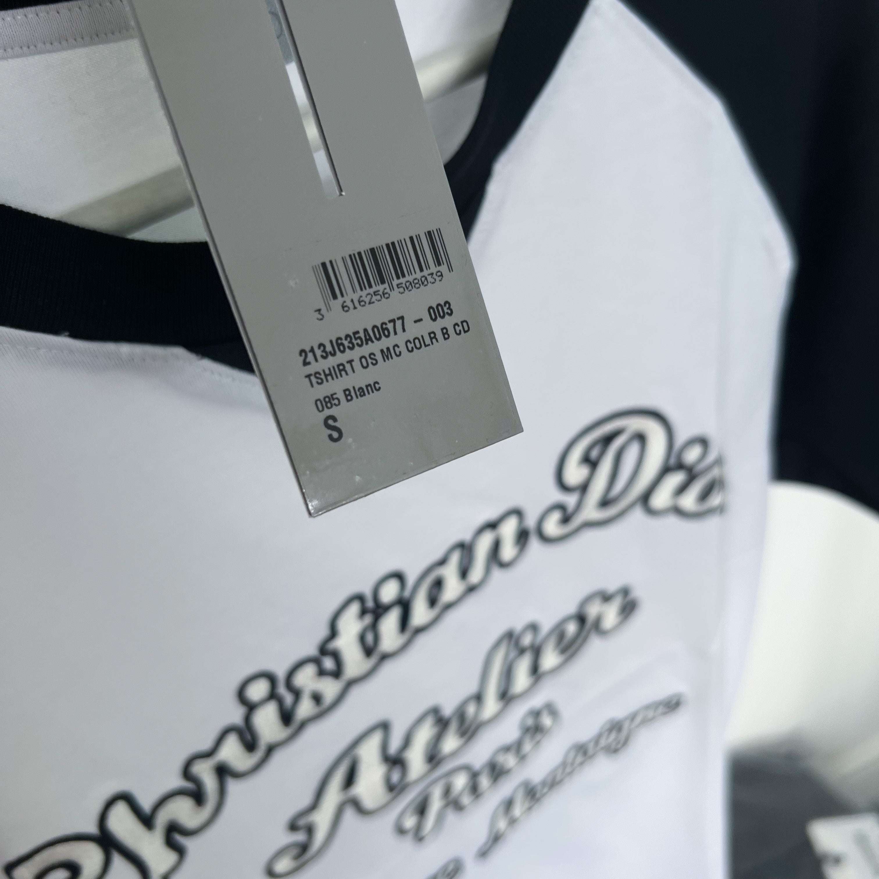 Dior Atelier Embroidered Tee - White / Navy