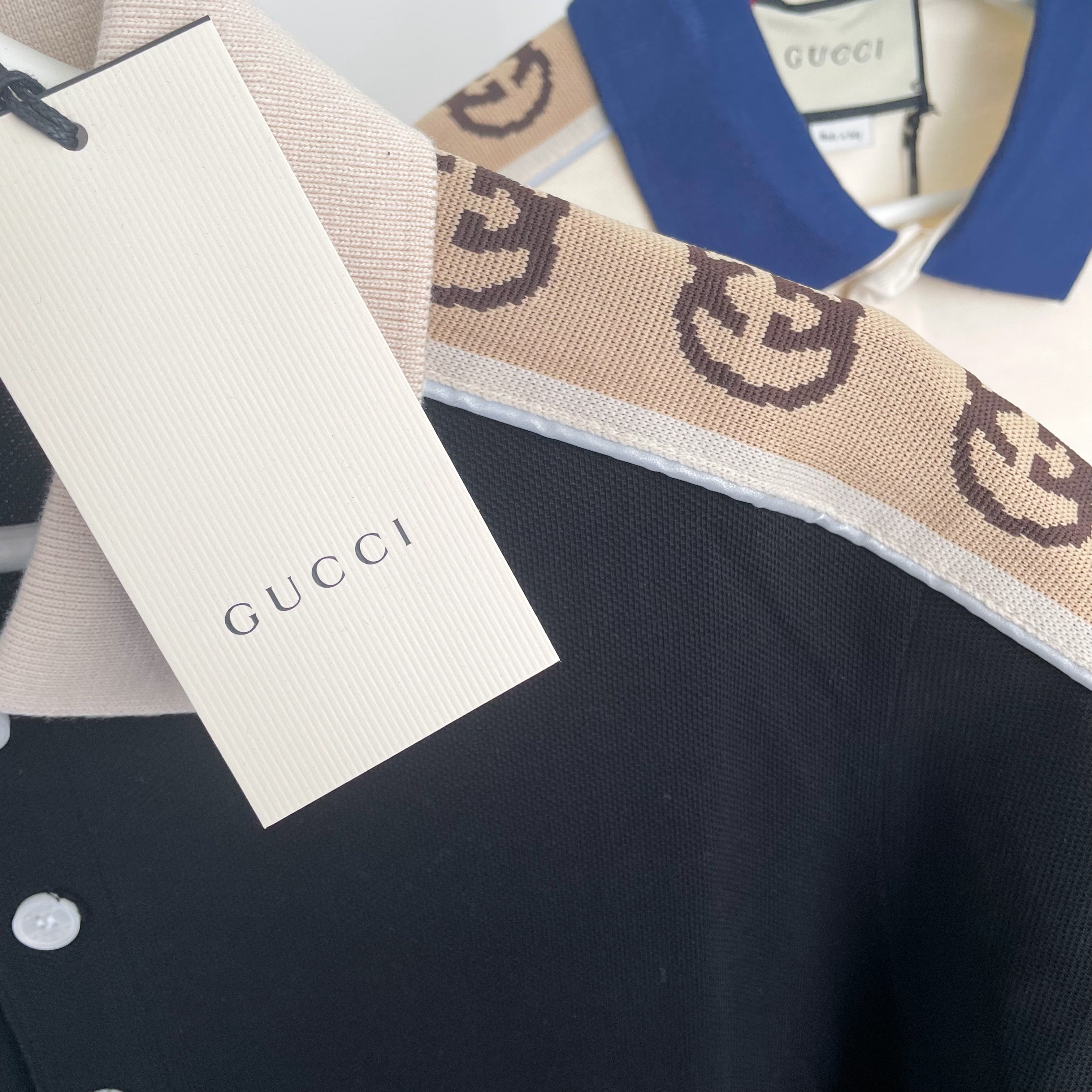 Gucci Interlocking GG Reflective Polo - Black