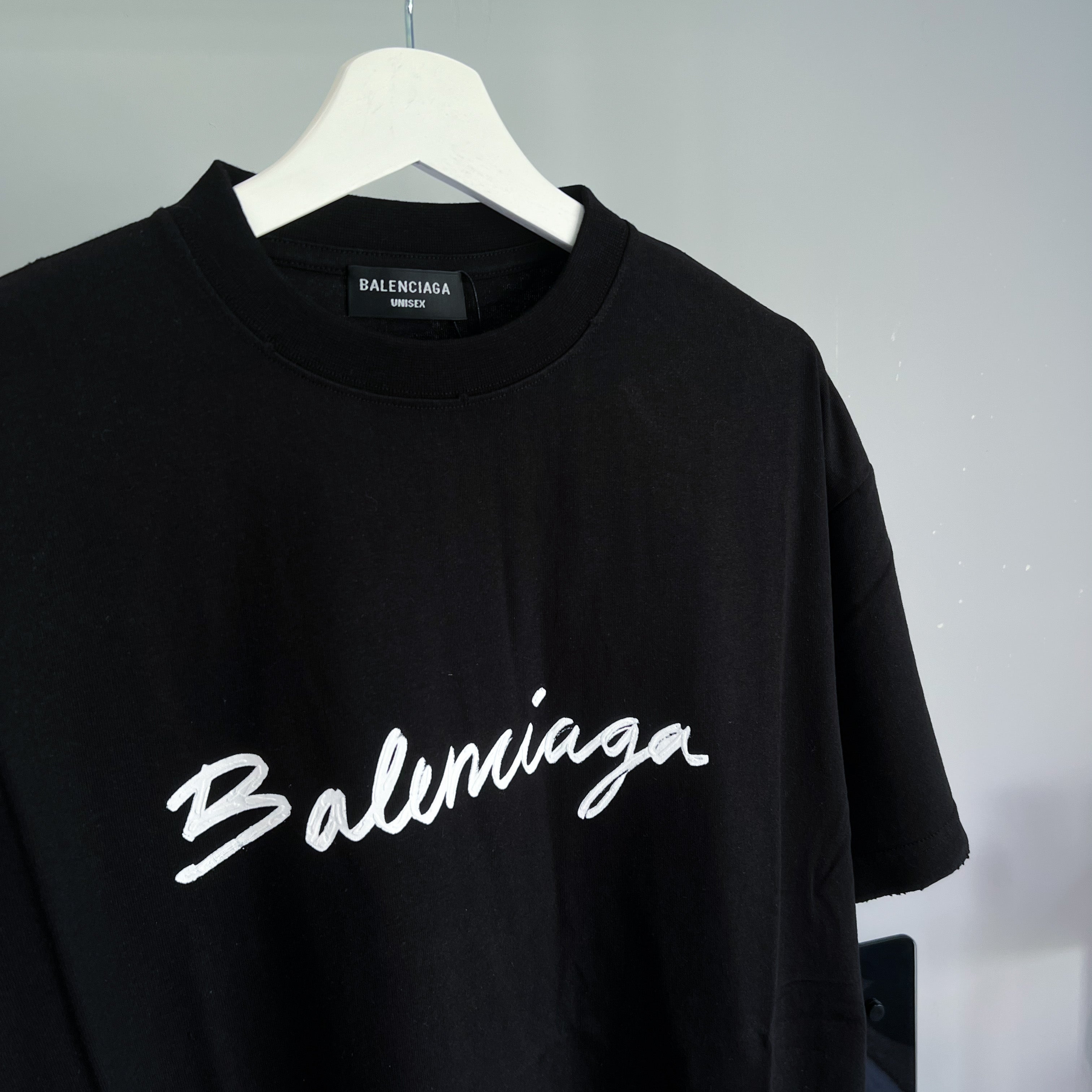 Balenciaga Signature Logo Tee - Black