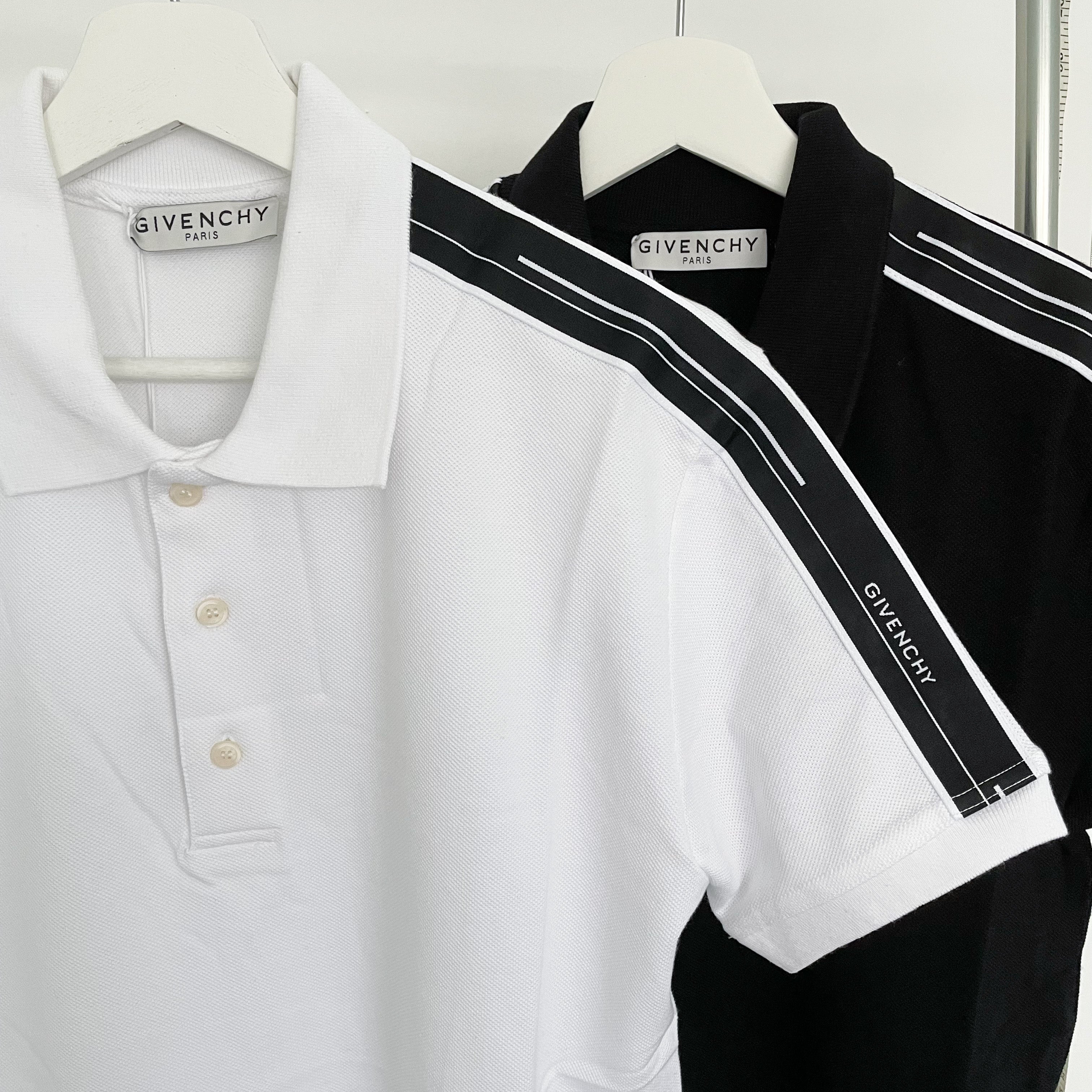 Givenchy Arm Tape Logo Polo Tee - White