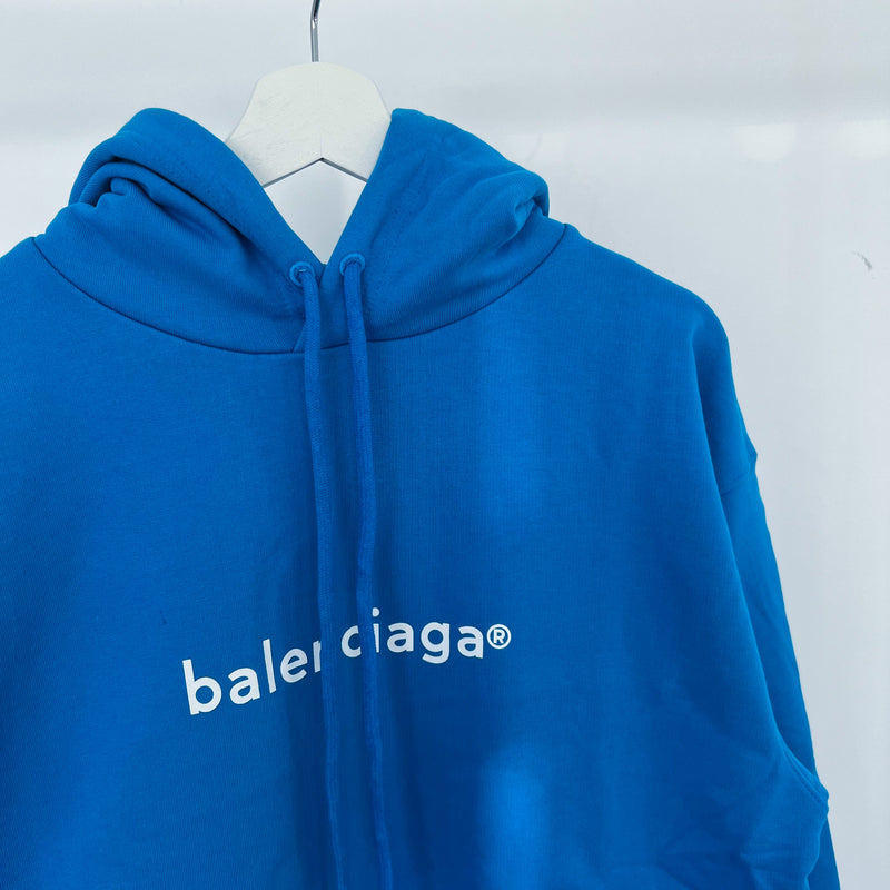 Balenciaga Copyright Logoprint Cotton Hooded Sweatshirt In Black  ModeSens