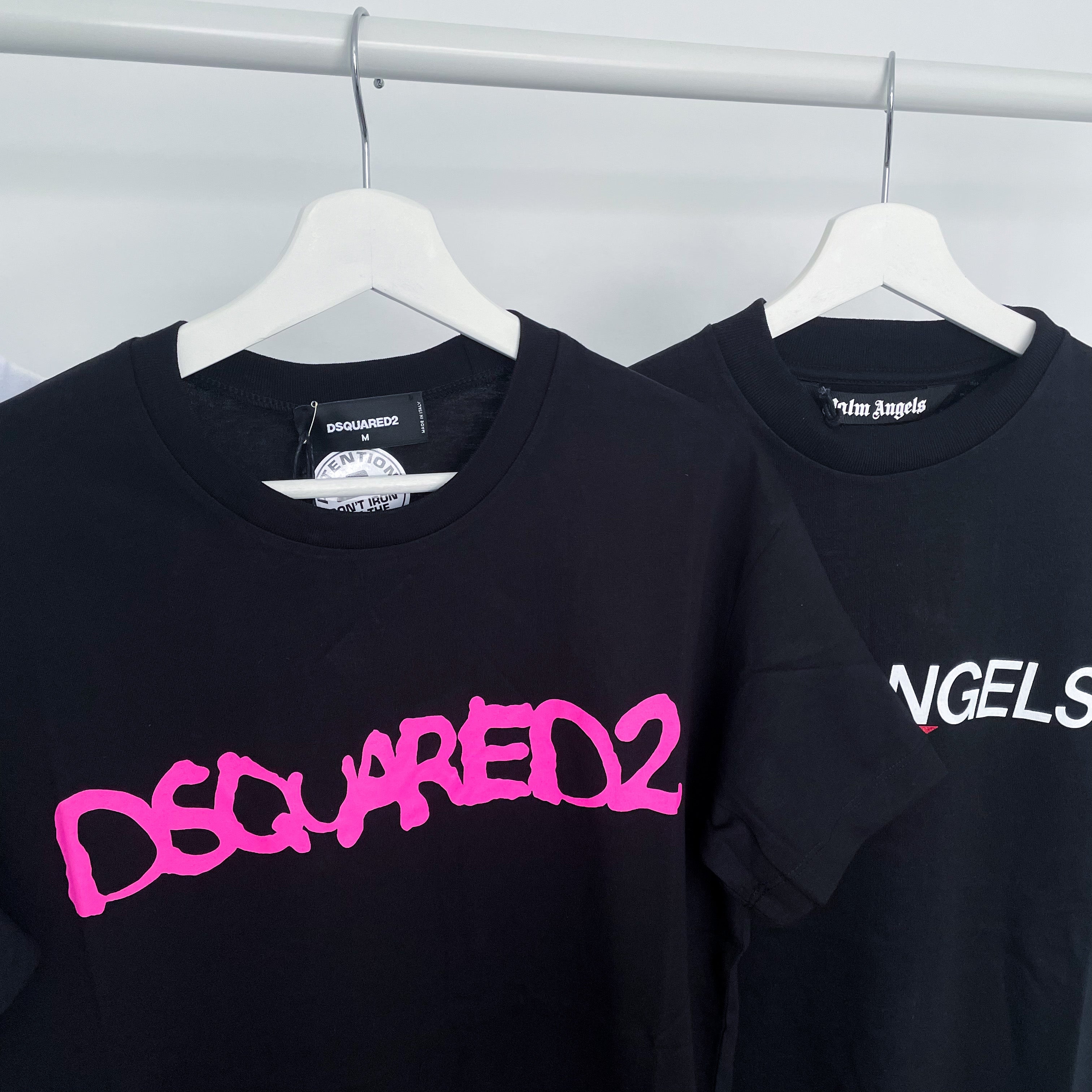 Dsquared Spray Tee - Black / Pink