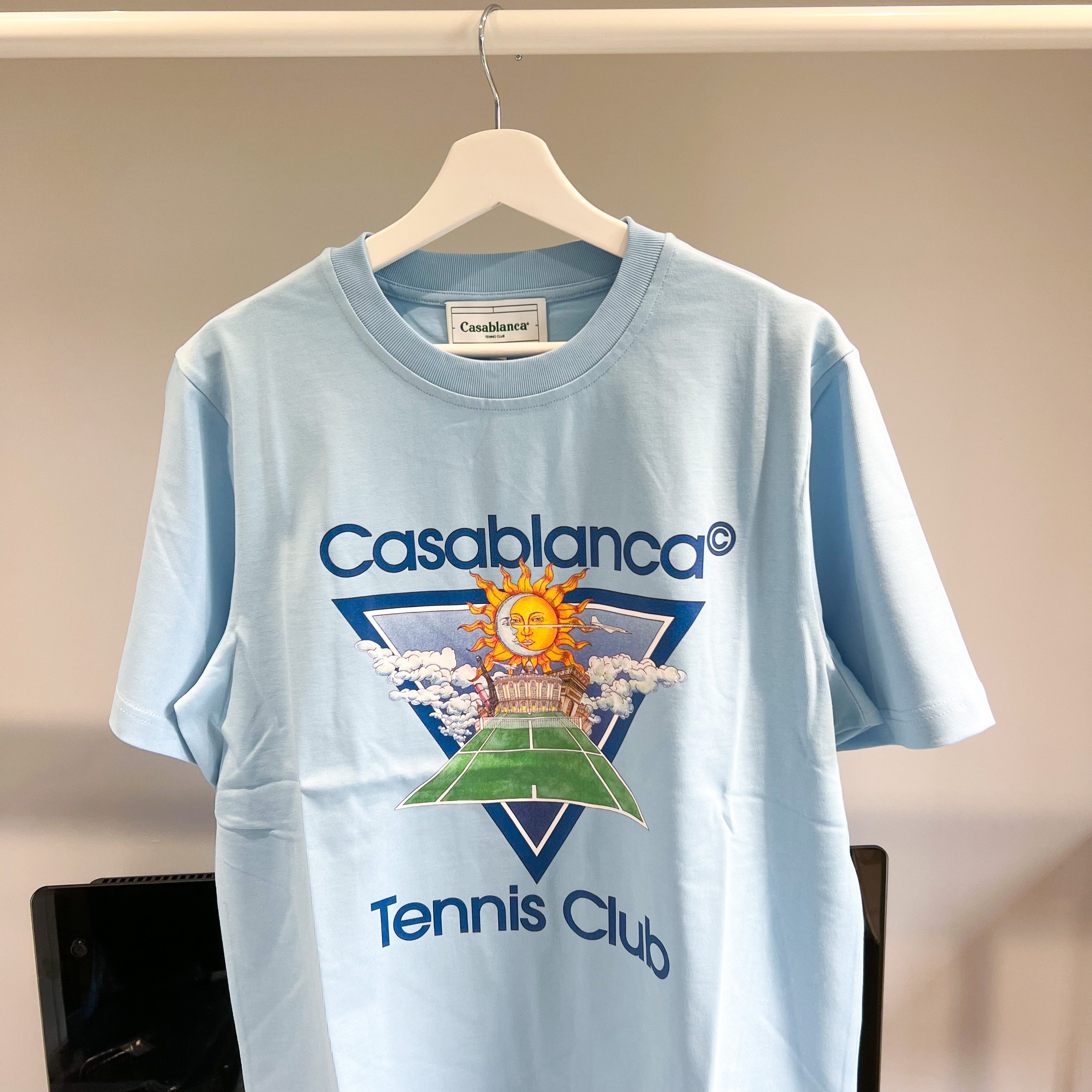Casablanca Tennis Club Sun Tee - Blue