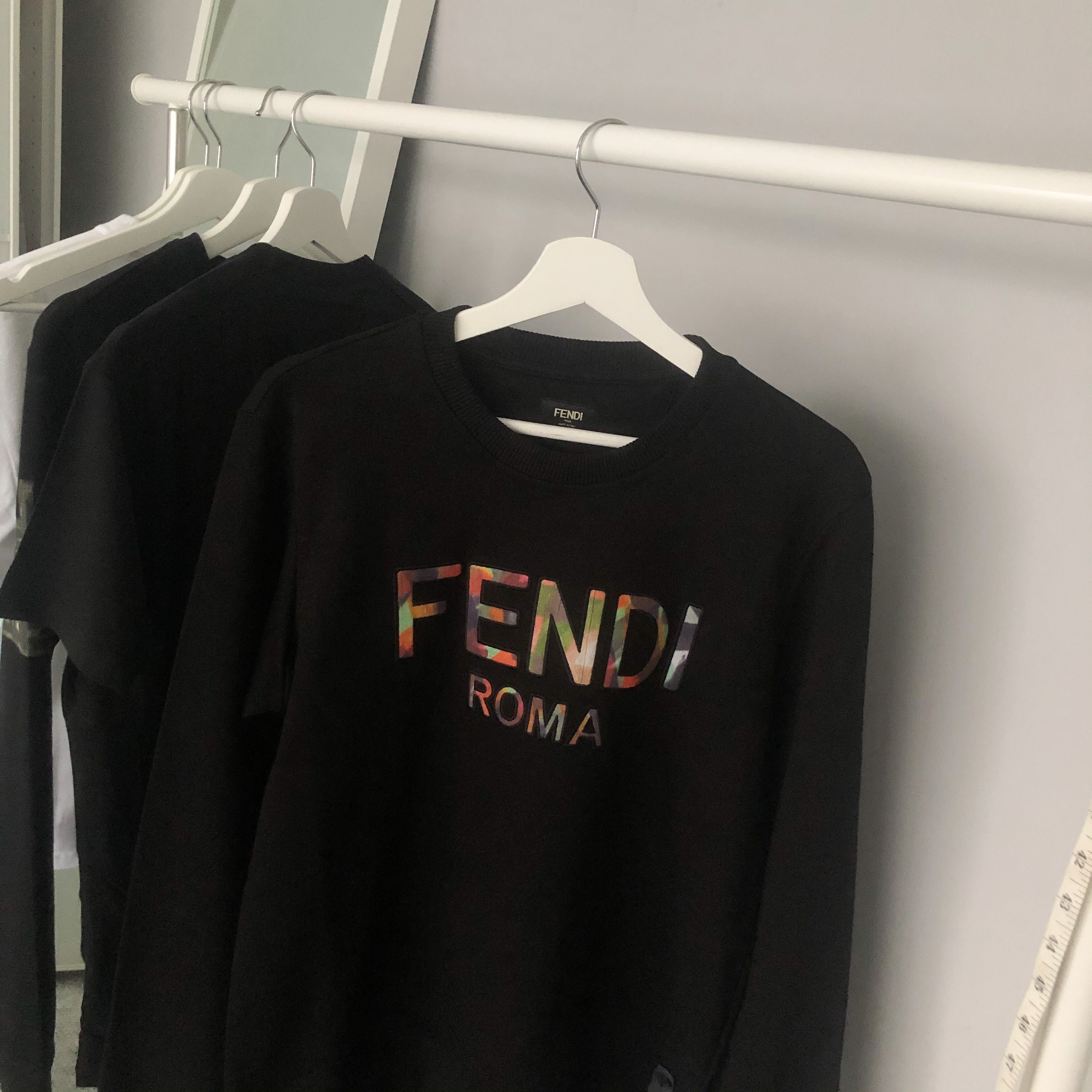 Fendi Multicoloured Logo Aplique Sweatshirt