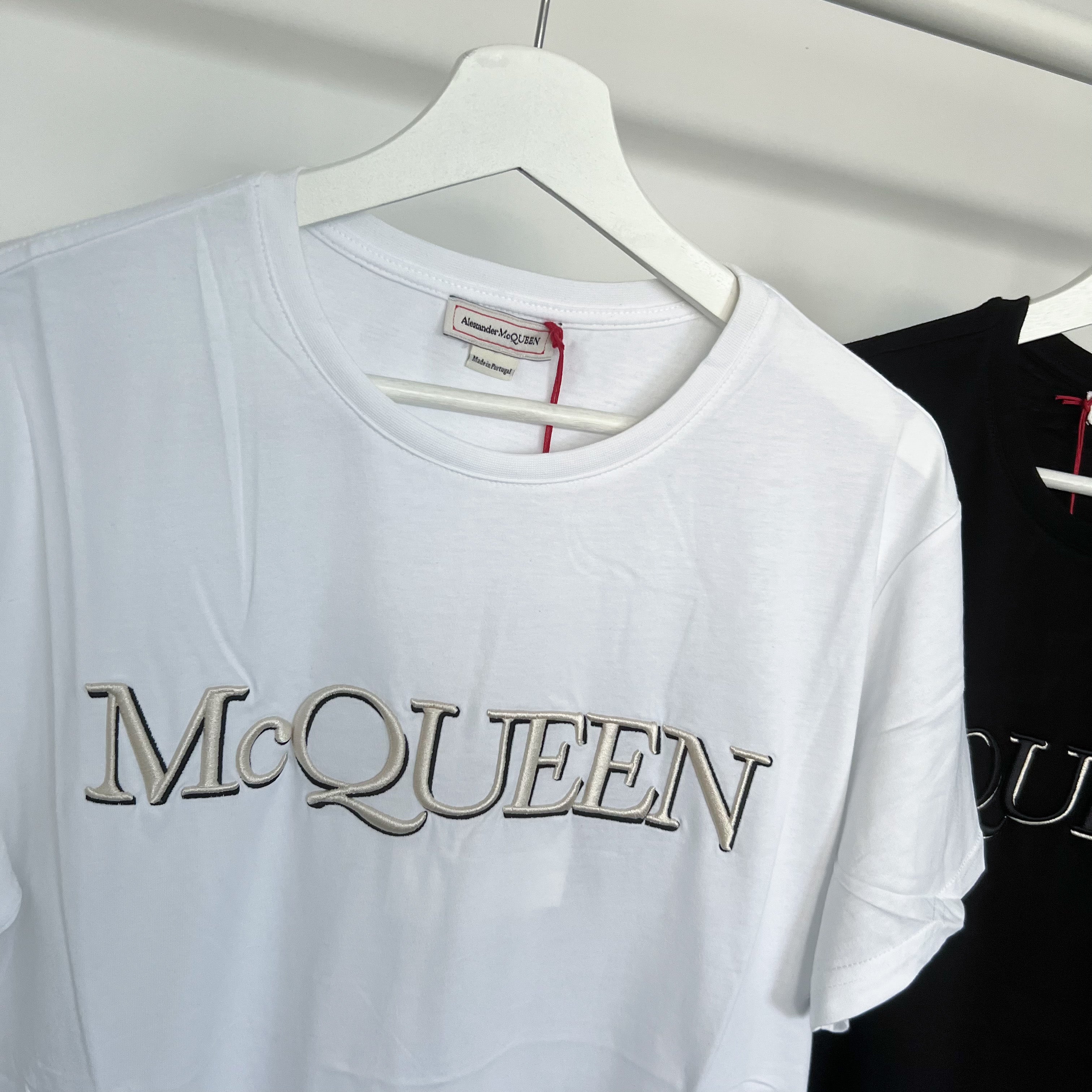 Mcqueen Classic Embroidered Logo Tee - White