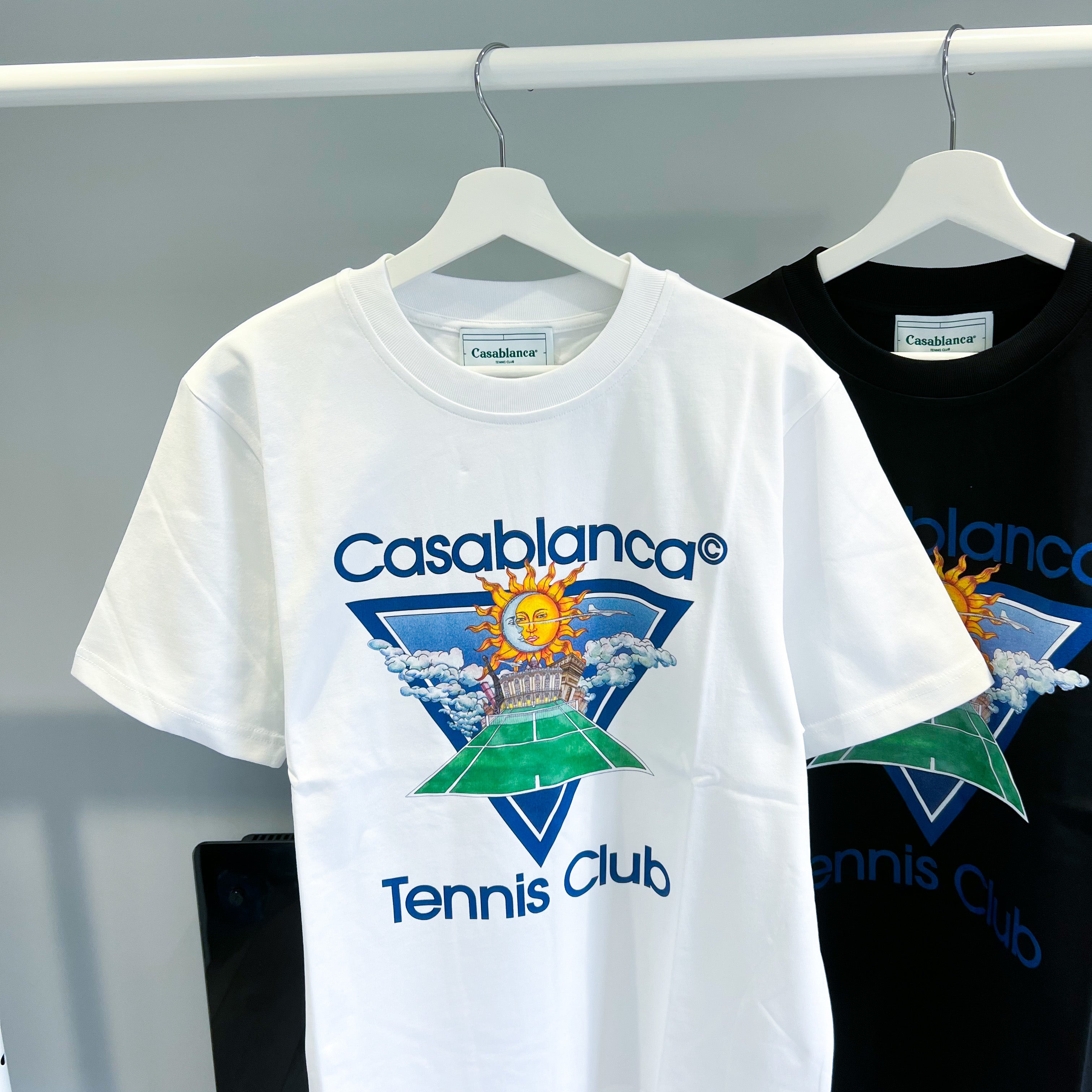 Casablanca Tennis Club Sun Tee - White